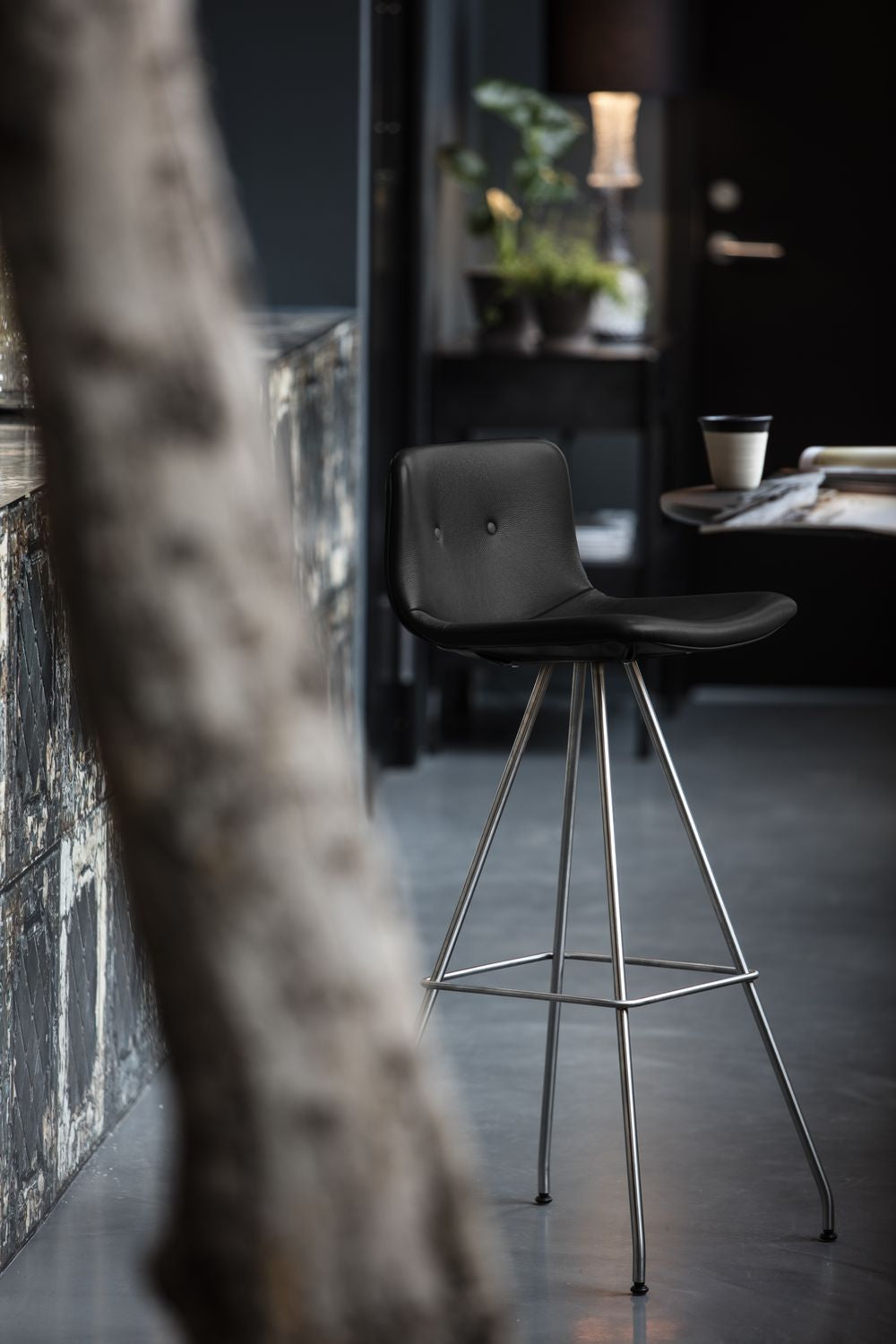 [product_category]-Bent Hansen Primum Bar Stool H: 99.5 Cm, Black Frame/Black Zenso Leather-Bent Hansen-5715457155634-2730HBFp_9999-01-01-BEN-4