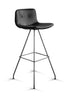 Bent Hansen Primum Barstol H: 99,5 cm, rustfrit stål/sort zenso -læder