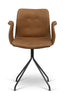 Bent Hansen Primum Chair With Armrests Black Firm Frame, Brandy Davos Leather
