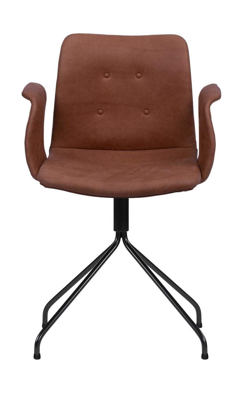 [product_category]-Bent Hansen Primum Chair With Armrests Black Swivel Frame, Brown Davos Leather-Bent Hansen-5715457236234-286272p_5000-03-03-BEN-1