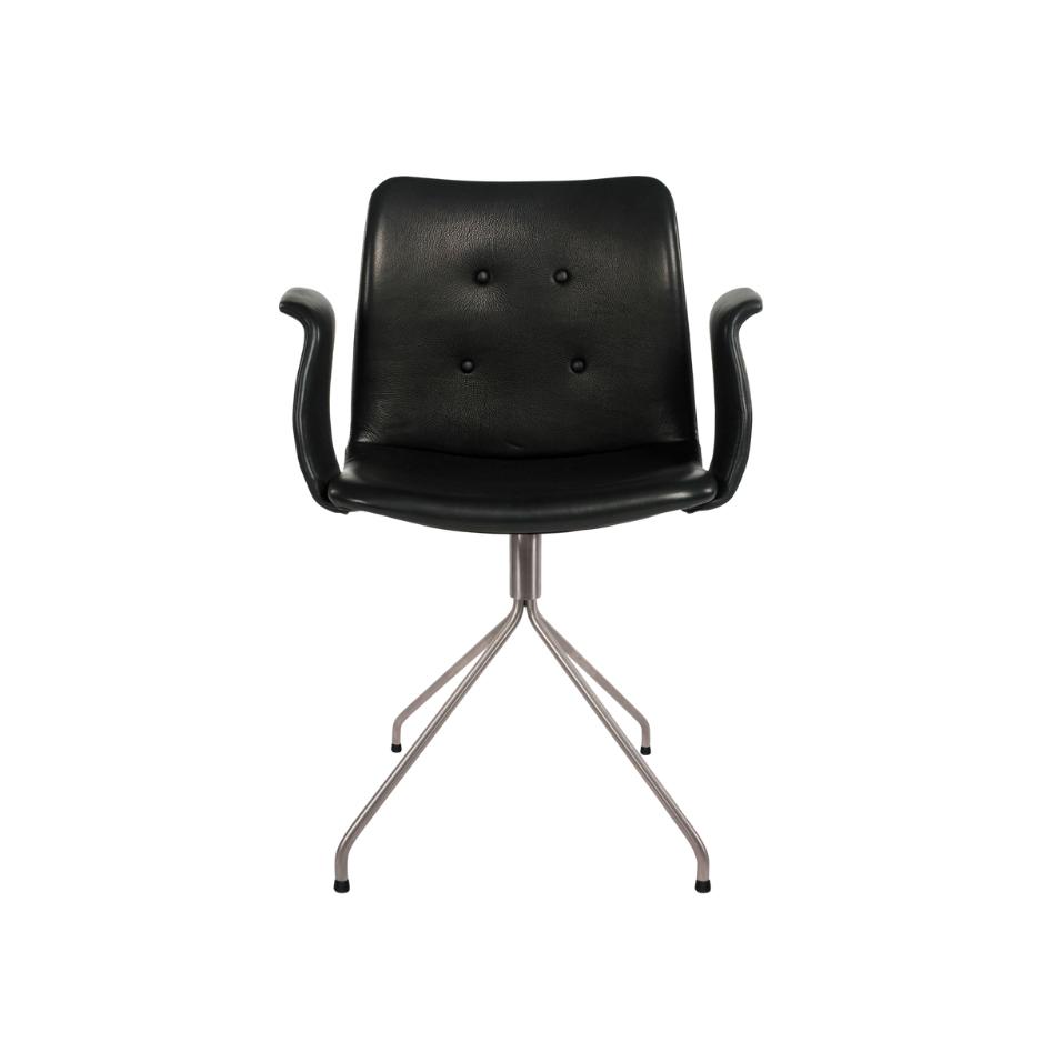 [product_category]-Bent Hansen Primum Chair With Armrests Stainless Steel Swivel, Black Zenso Leather-Bent Hansen-5715457240453-286270p_9999-01-01-BEN-1