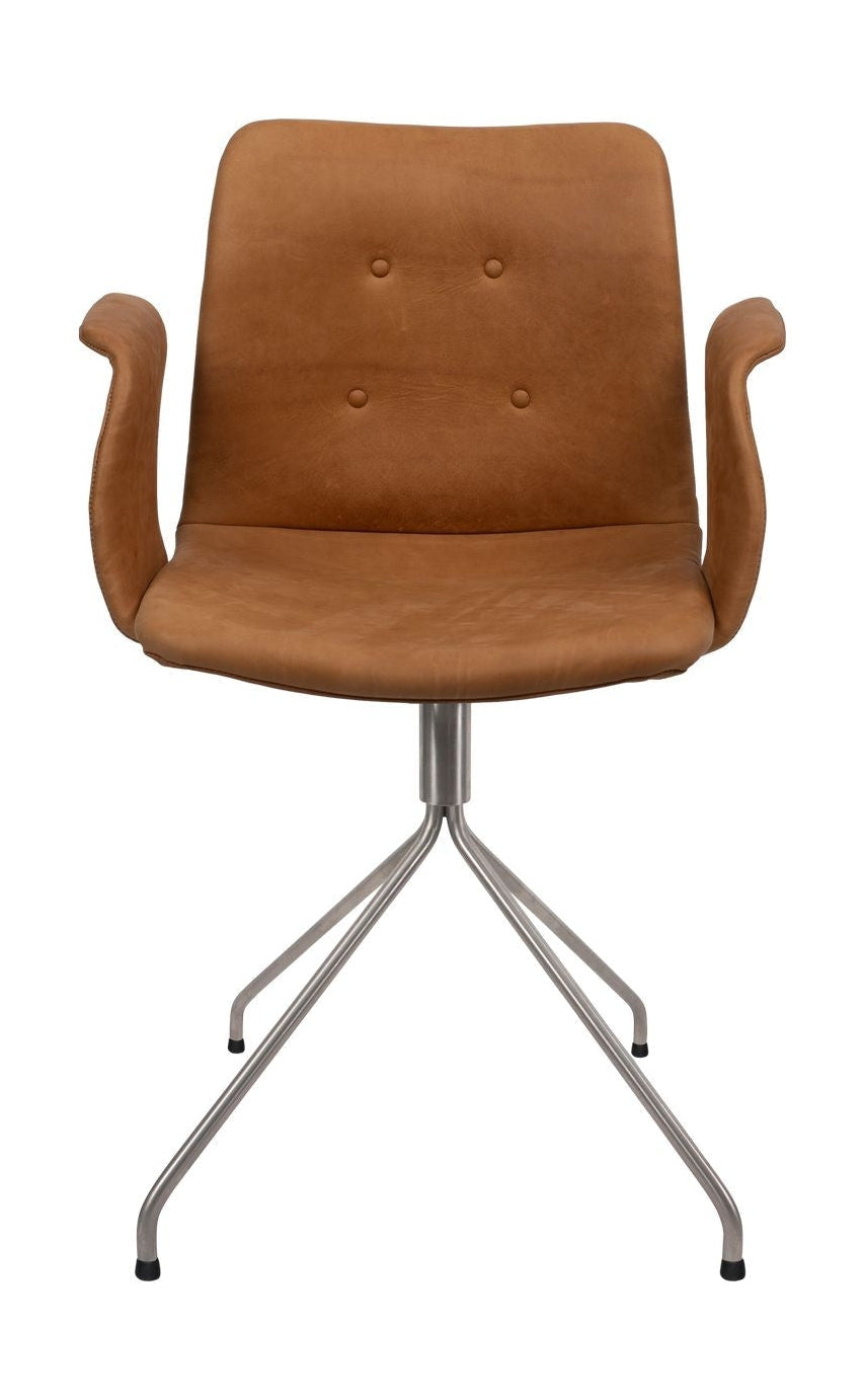 [product_category]-Bent Hansen Primum Chair With Armrests Stainless Steel Swivel, Brandy Davos Leather-Bent Hansen-5715457240484-286270p_5000-03-02-BEN-1