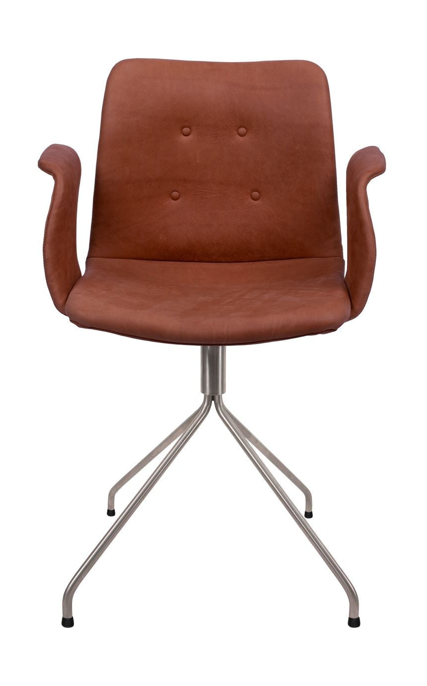 [product_category]-Bent Hansen Primum Chair With Armrests Stainless Steel Swivel, Brown Davo's Leather-Bent Hansen-5715457240477-286270p_5000-03-03-BEN-1