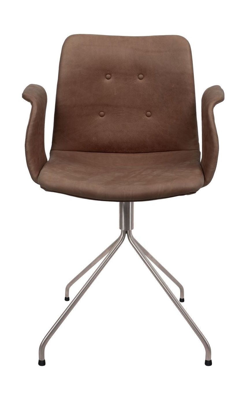 [product_category]-Bent Hansen Primum Chair With Armrests Stainless Steel Swivel, Tartufo Davo's Leather-Bent Hansen-5715457240460-286270p_5000-03-04-BEN-1