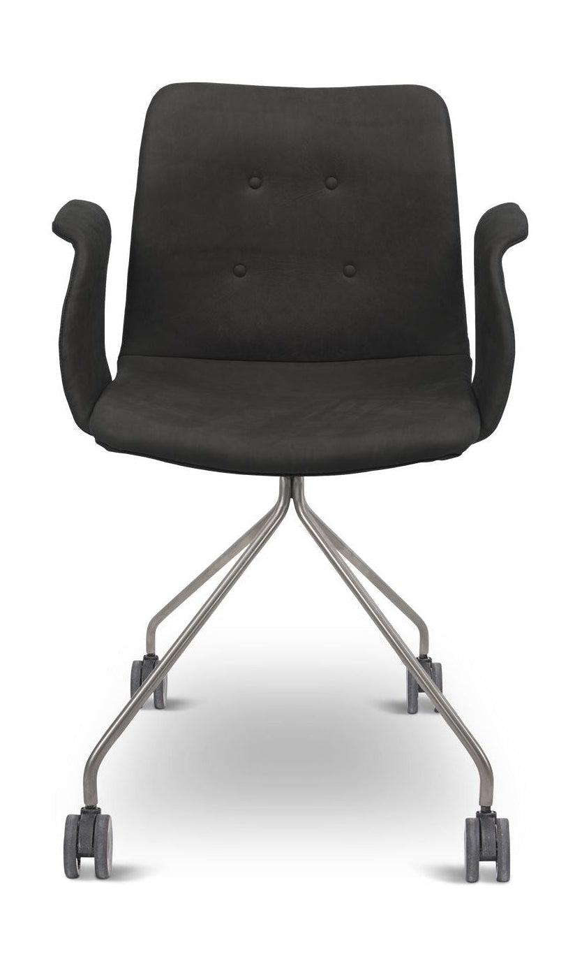 [product_category]-Bent Hansen Primum Chair With Armrests Stainless Steel Wheel Frame, Black Zenso Leather-Bent Hansen-5715457198051-286278p_9999-01-01-BEN-1