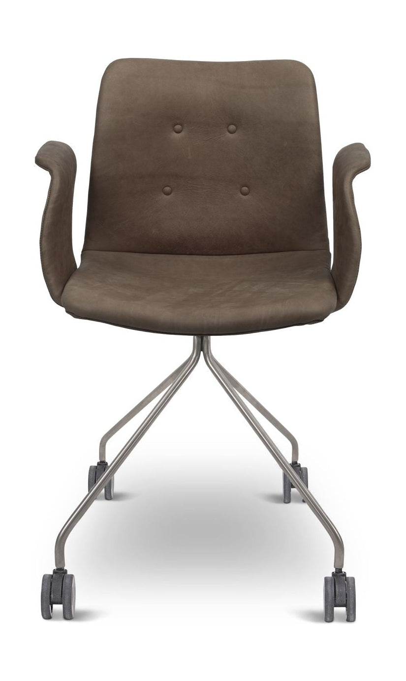 [product_category]-Bent Hansen Primum Chair With Armrests Stainless Steel Wheel Frame, Tartufo Davo's Leather-Bent Hansen-5715457198068-286278p_5000-03-04-BEN-1