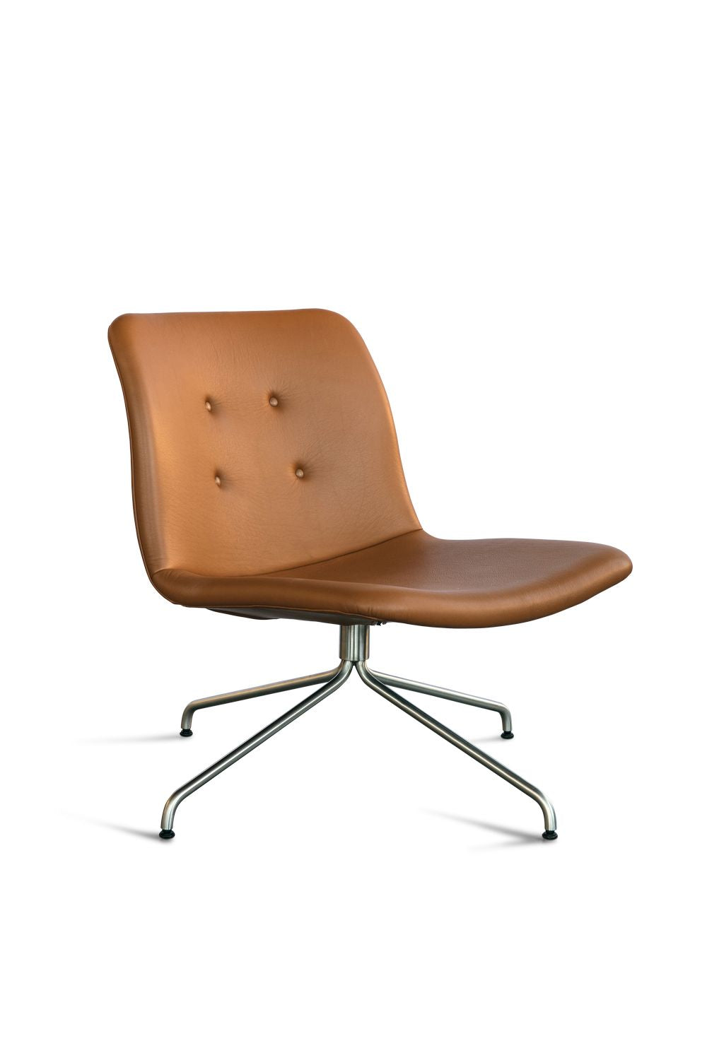 [product_category]-Bent Hansen Primum Lounge Chair Without Armrests, Stainless Steel Frames/Cognac Adrian Leather-Bent Hansen-5715457312549-296170p_9999-02-02-BEN-2