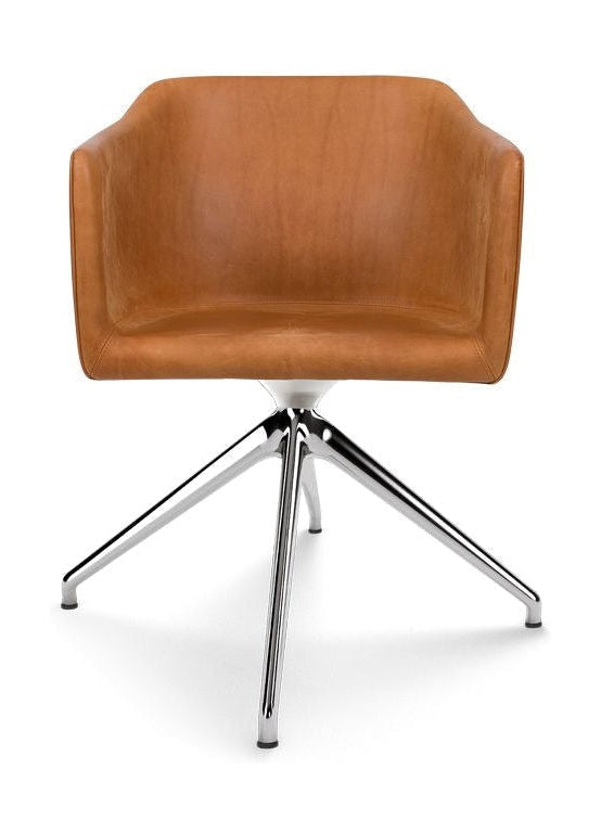 [product_category]-Bent Hansen Since Chair, Turning Frame In Polished Aluminum/Brandy Davos Leather-Bent Hansen-5715457366078-3302p_5000-03-02-BEN-1