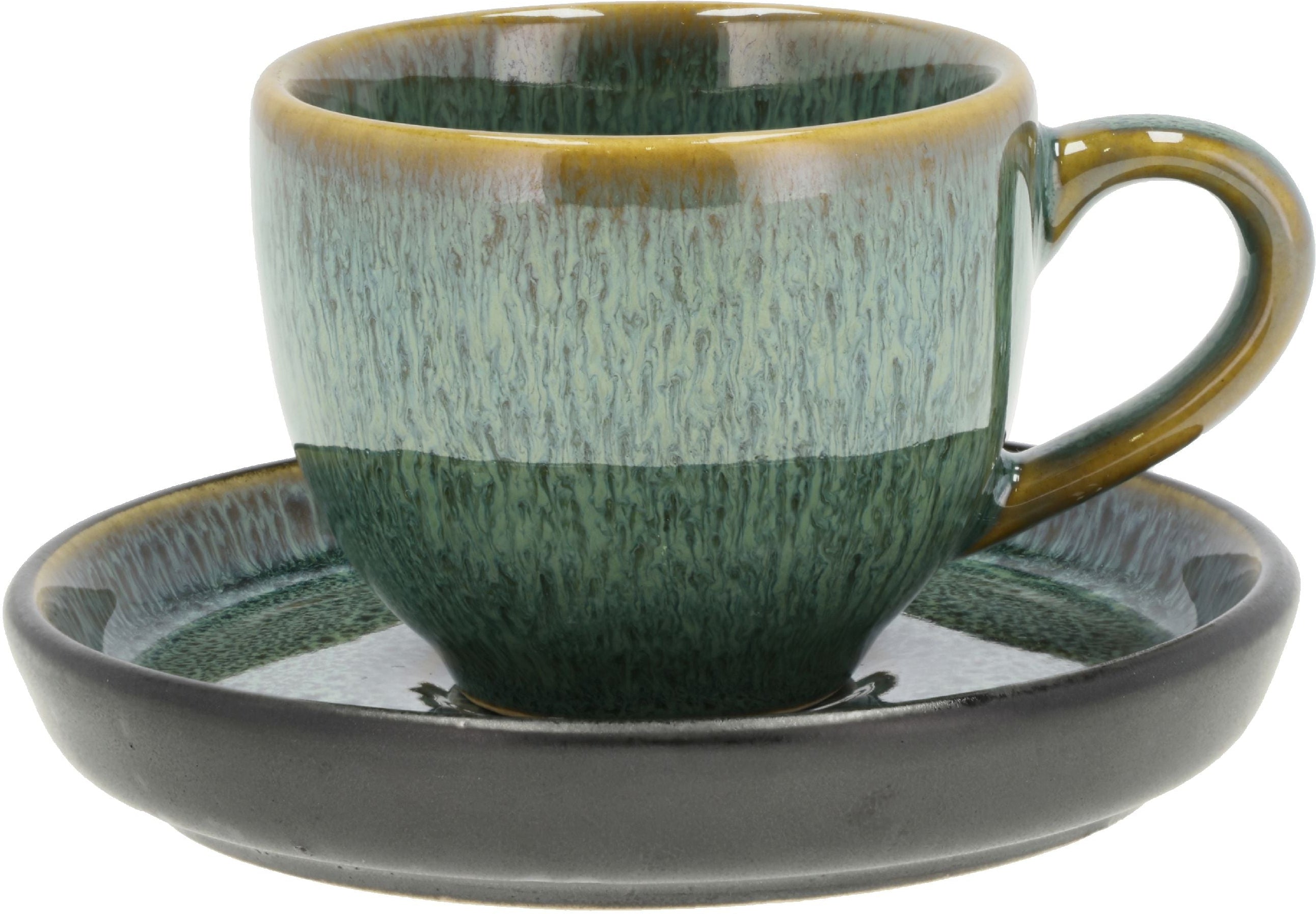 [product_category]-Bitz Espresso Cup With Saucer, Green/Black-Bitz-5722000291657-29165-BIT-1