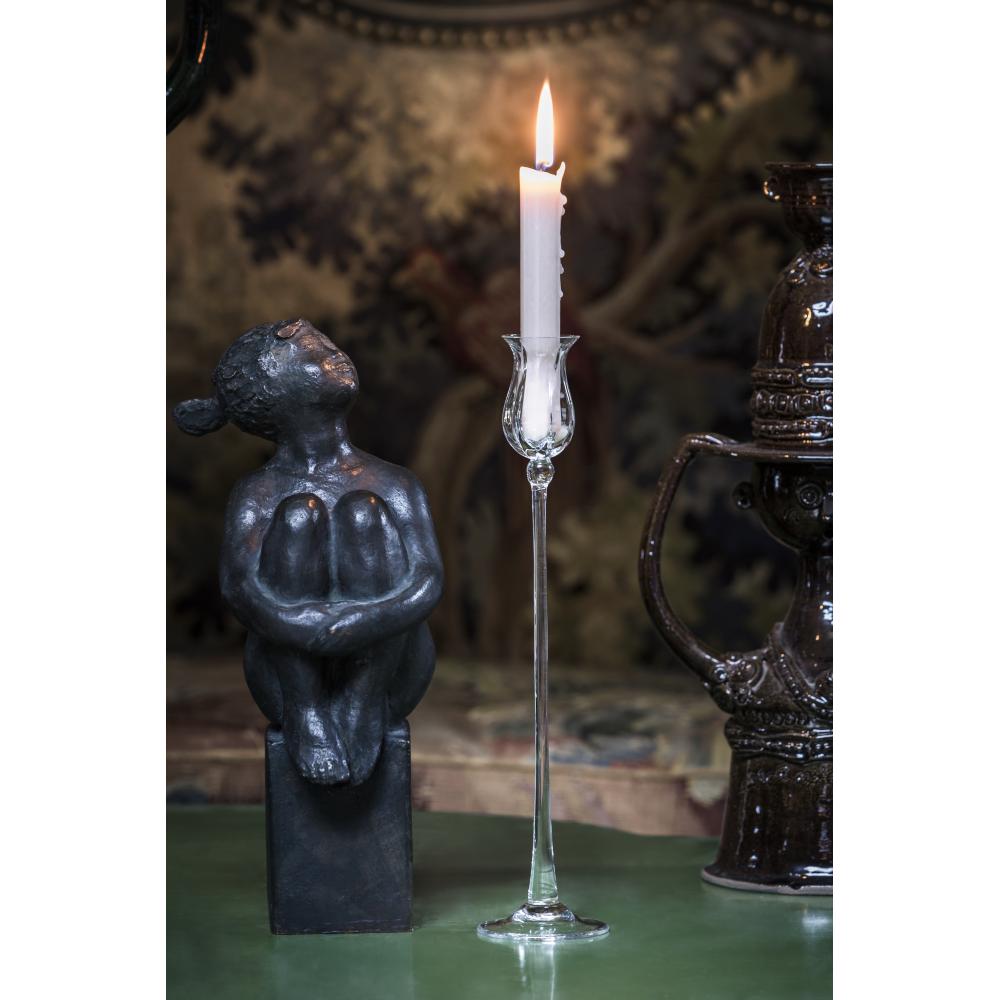 [product_category]-Bjørn Wiinblad Candlestick Tulip, Smoke, 25 Cm-Bjørn Wiinblad-5709513565062-56506-BJO-2