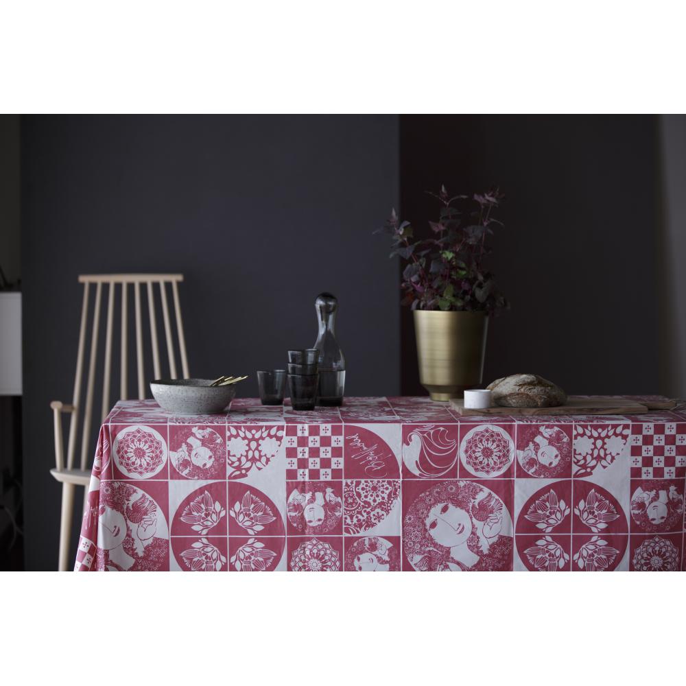 [product_category]-Bjørn Wiinblad Tablecloth Birds, Blue, 150x350 Cm-Bjørn Wiinblad-5709513592112-59211-BJO-3