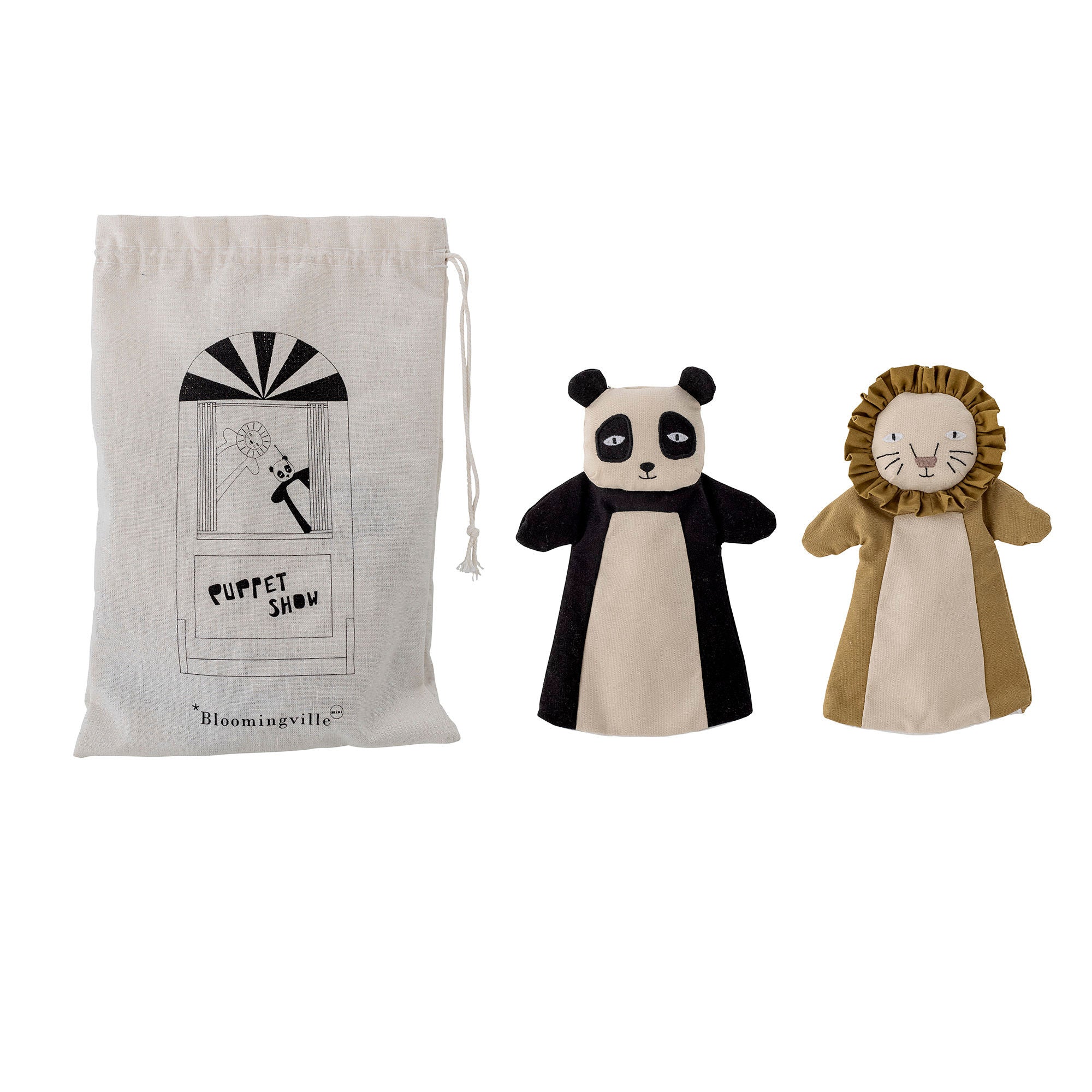 [product_category]-Bloomingville MINI Flynn Hand Puppet, Brown, Linen-Bloomingville MINI-5711173268795-82049976-BLO-2
