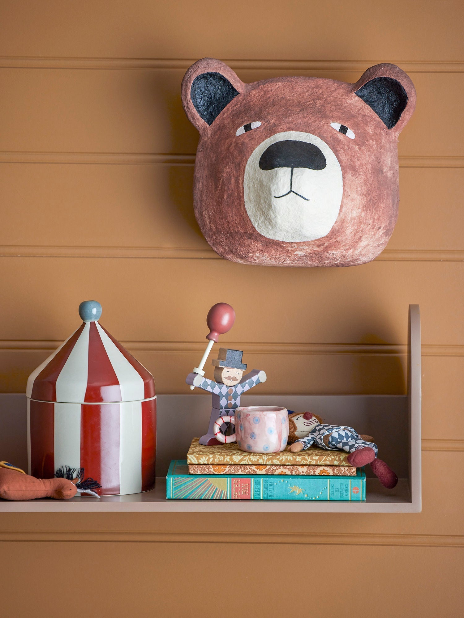[product_category]-Bloomingville MINI Teda Wall Decor, Brown, Paper Mache-Bloomingville MINI-5711173294152-82057278-BLO-5