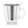 Bodum Yo Yo Set Glass Cup With Filter Chrome, 0.35 L