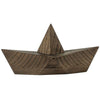 Boyhood Admiral Paper Boat Decorative Figure Small, Smoked Oak