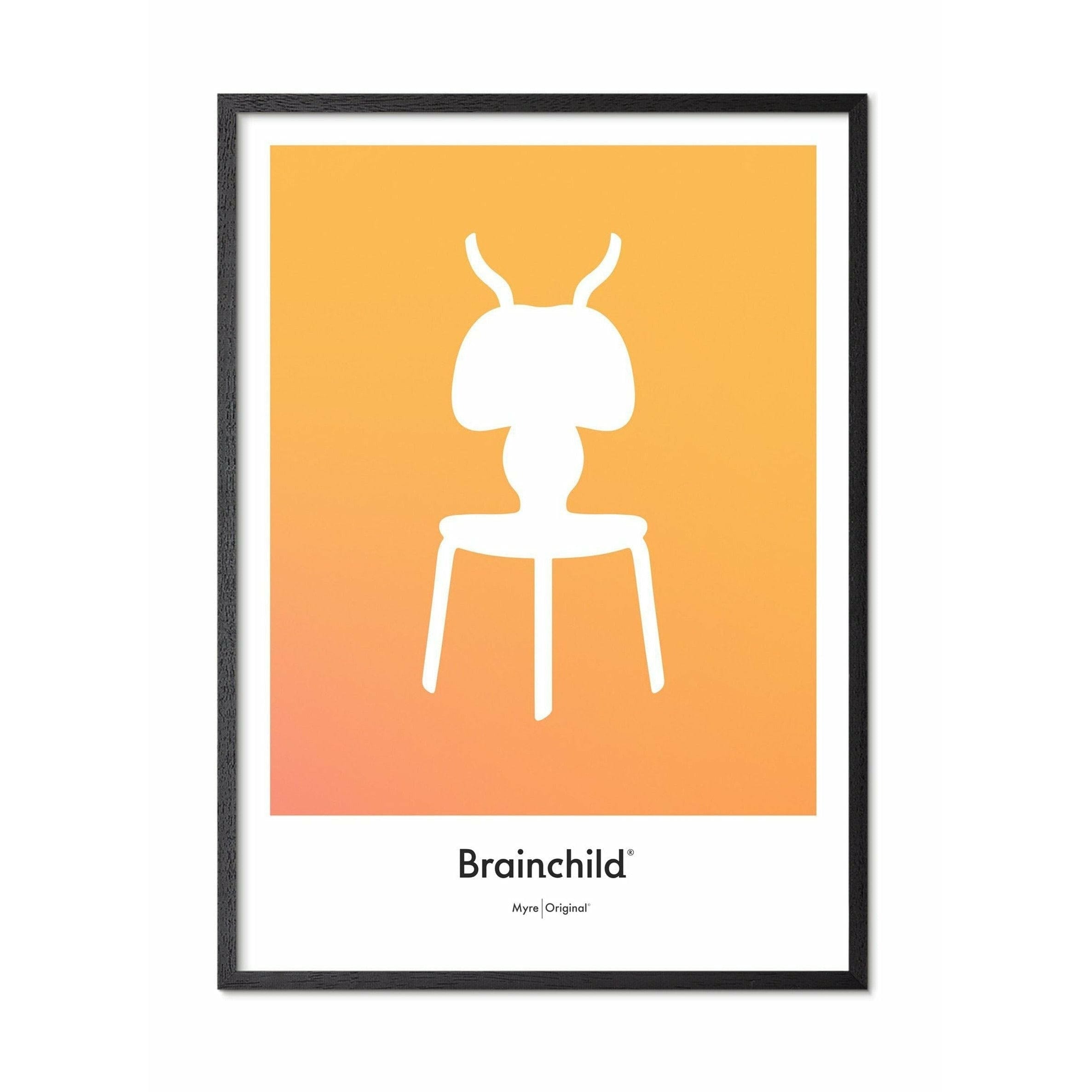 [product_category]-Brainchild Ant Design Icon Poster, Frame In Black Lacquered Wood 70 X100 Cm, Yellow-Brainchild-IF-41004-C-BRA-1