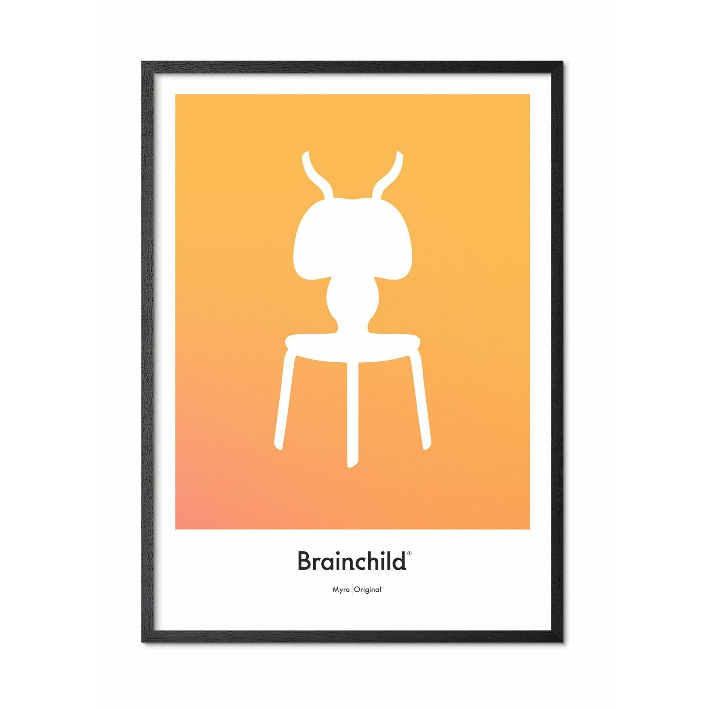 [product_category]-Brainchild Ant Design Icon Poster, Frame In Black Lacquered Wood A5, Yellow-Brainchild-IF-41001-C-BRA-1