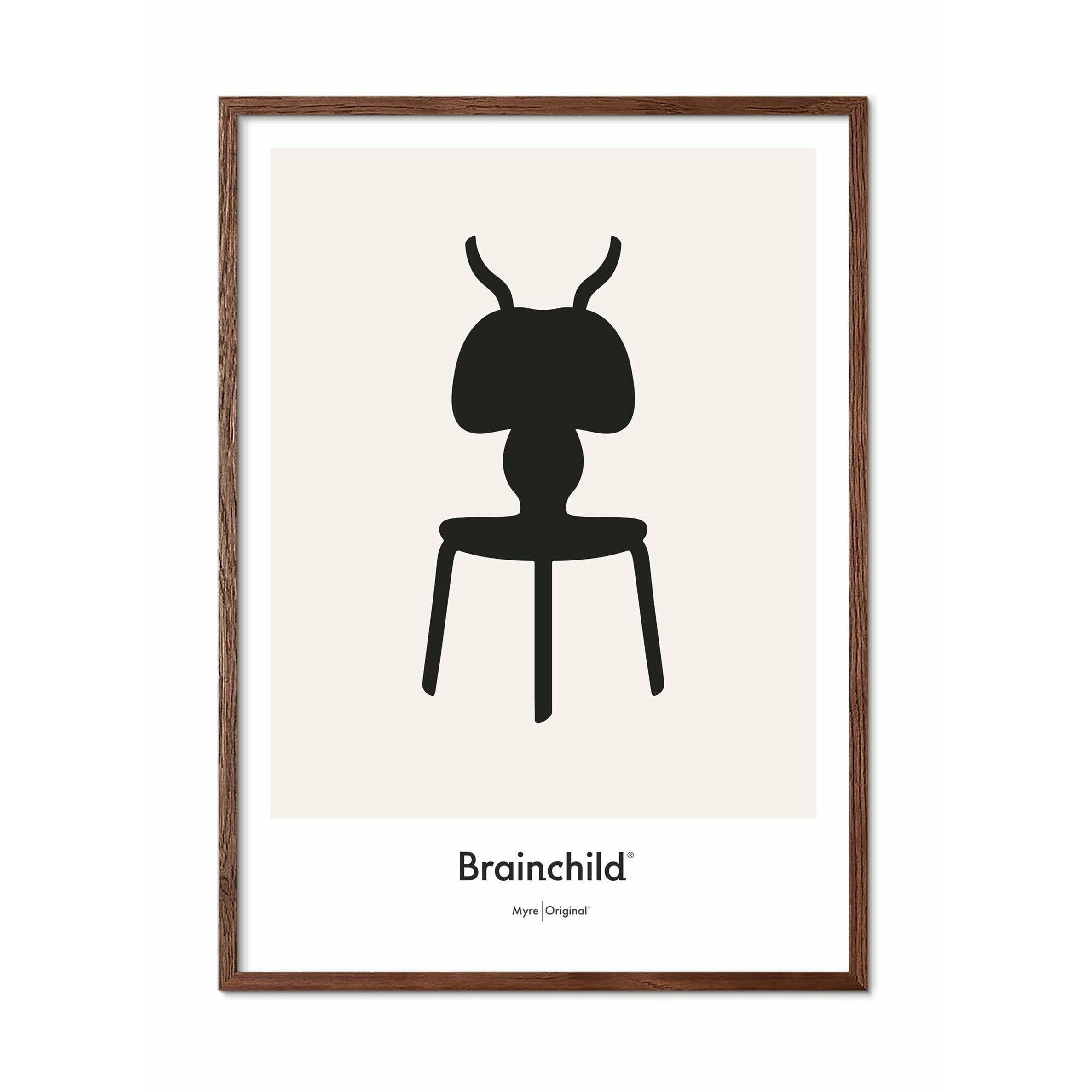 [product_category]-Brainchild Ant Design Icon Poster, Frame Made Of Dark Wood 50x70 Cm, Grey-Brainchild-IG-41003-B-BRA-1
