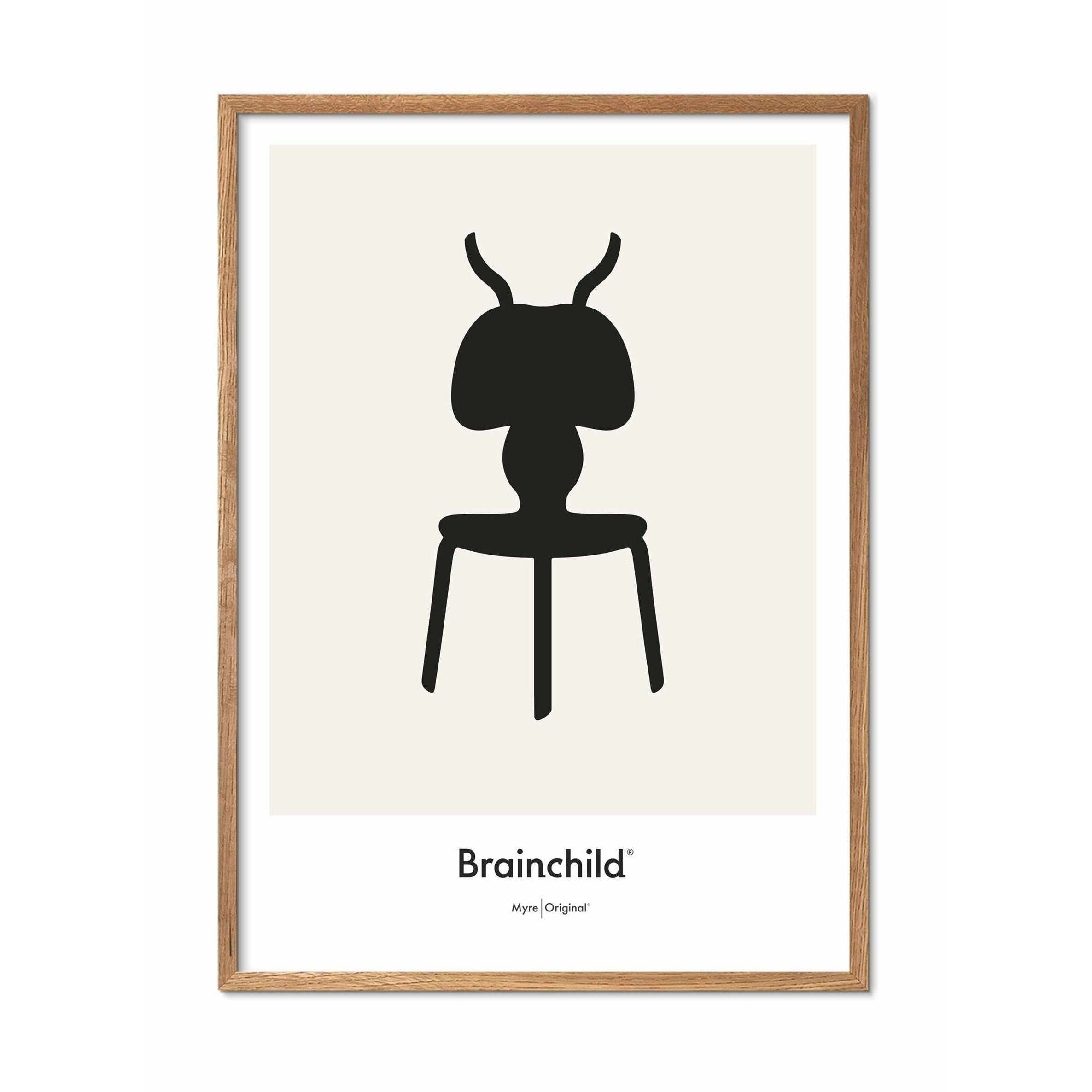 [product_category]-Brainchild Ant Design Icon Poster, Frame Made Of Light Wood 30x40 Cm, Grey-Brainchild-IG-41002-A-BRA-1