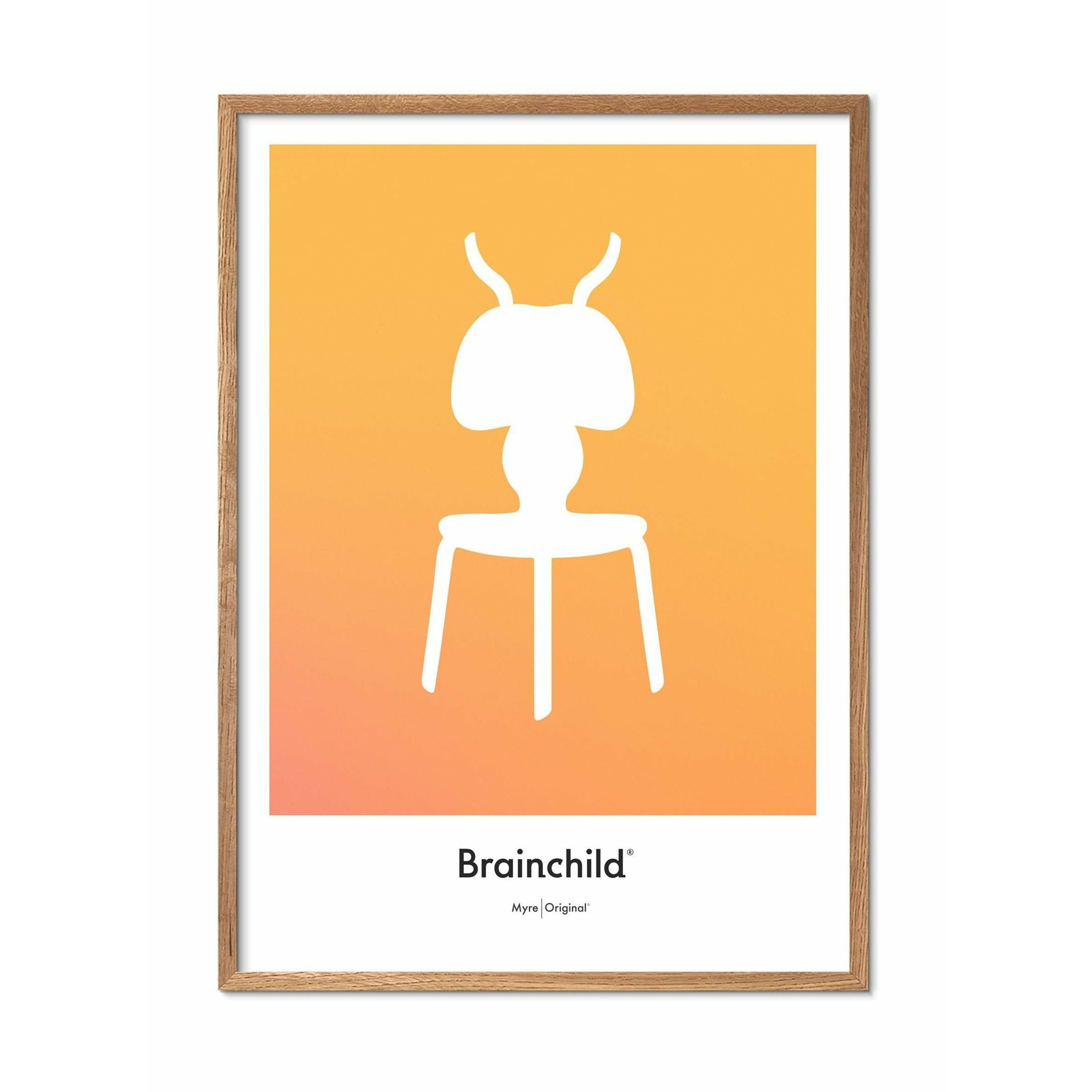 [product_category]-Brainchild Ant Design Icon Poster, Frame Made Of Light Wood A5, Yellow-Brainchild-IF-41001-A-BRA-1