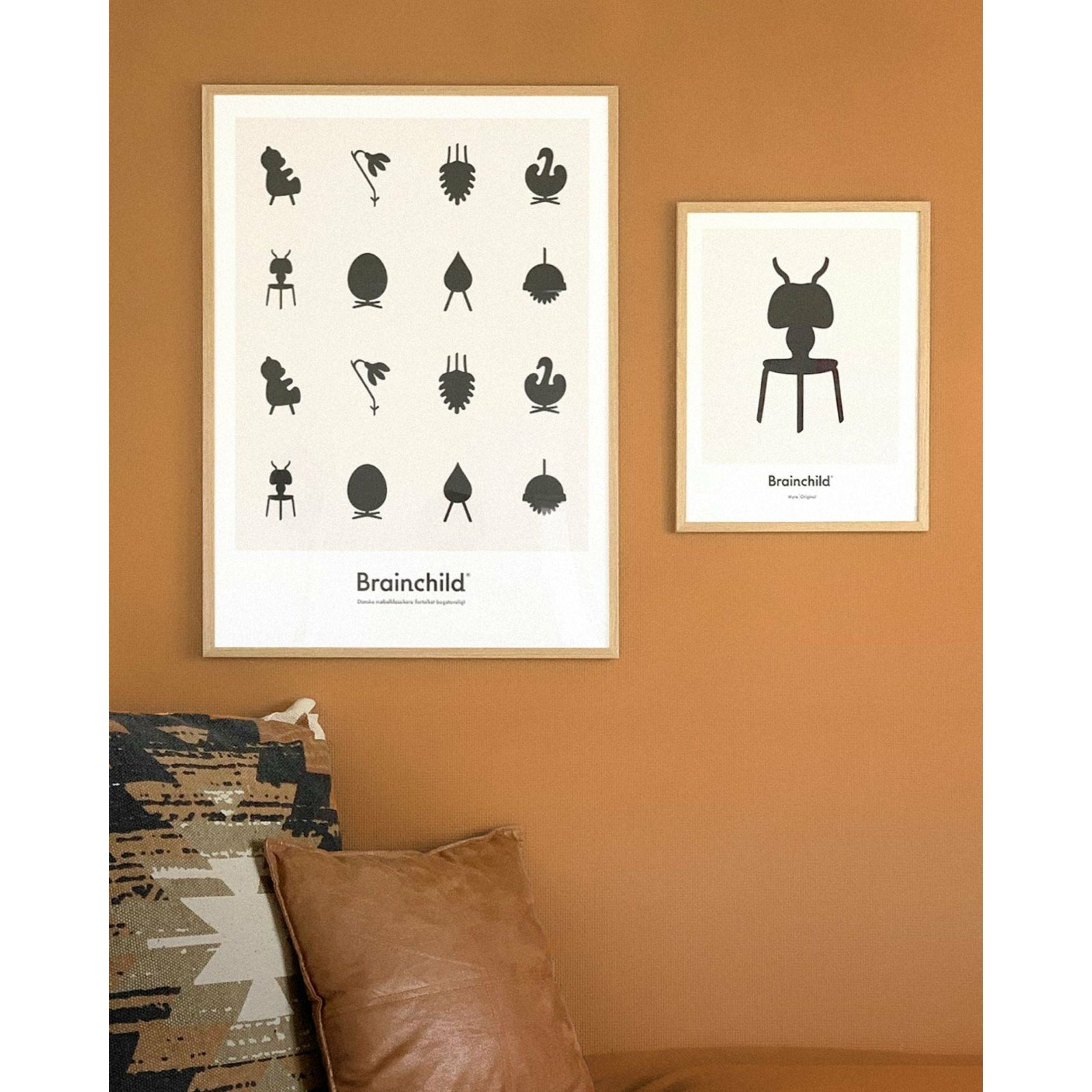 [product_category]-Brainchild Ant Design Icon Poster Without Frame 70 X100 Cm, Grey-Brainchild-IG-41004-BRA-2