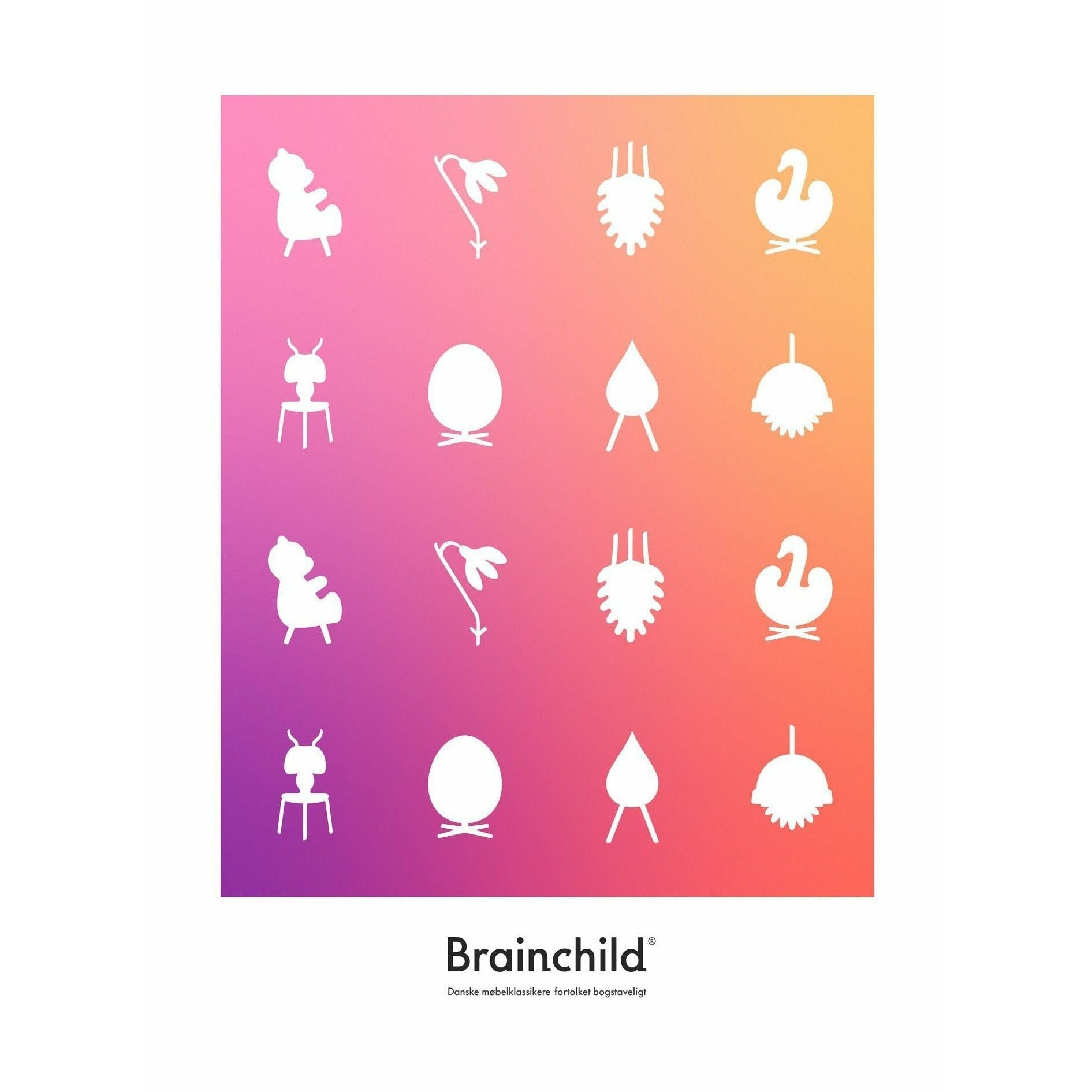 [product_category]-Brainchild Design Icon Poster Without Frame A5, Color-Brainchild-IF-00001-BRA-1