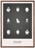  Design Icons Poster Frame Made Of Dark Wood 70x100 Cm Dark Grey