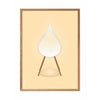 Brainchild Drop Classic Poster, Frame Made Of Light Wood 30x40 Cm, Sand Colored Background
