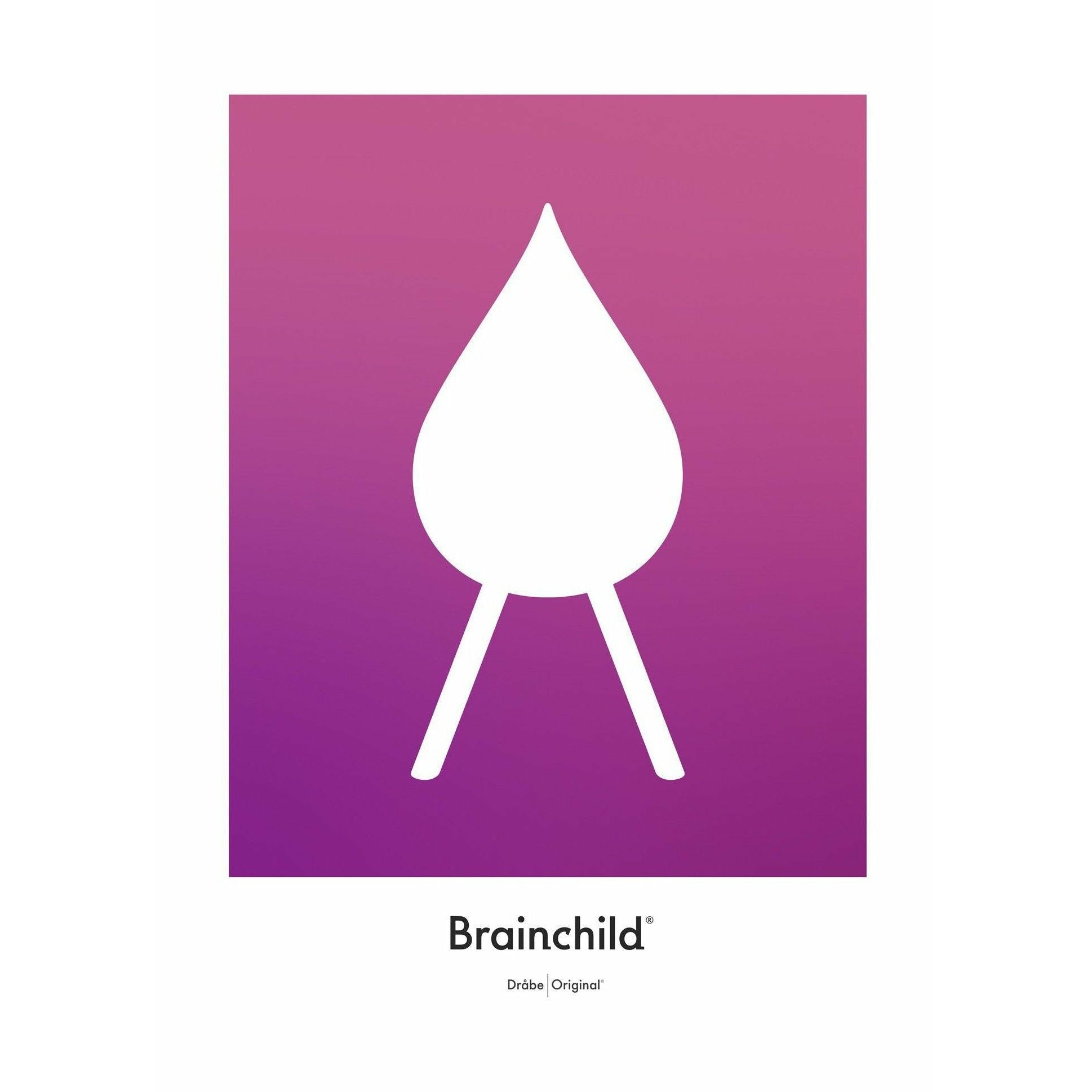 [product_category]-Brainchild Drop Design Icon Poster Without Frame 70 X100 Cm, Purple-Brainchild-IF-51004-BRA-1