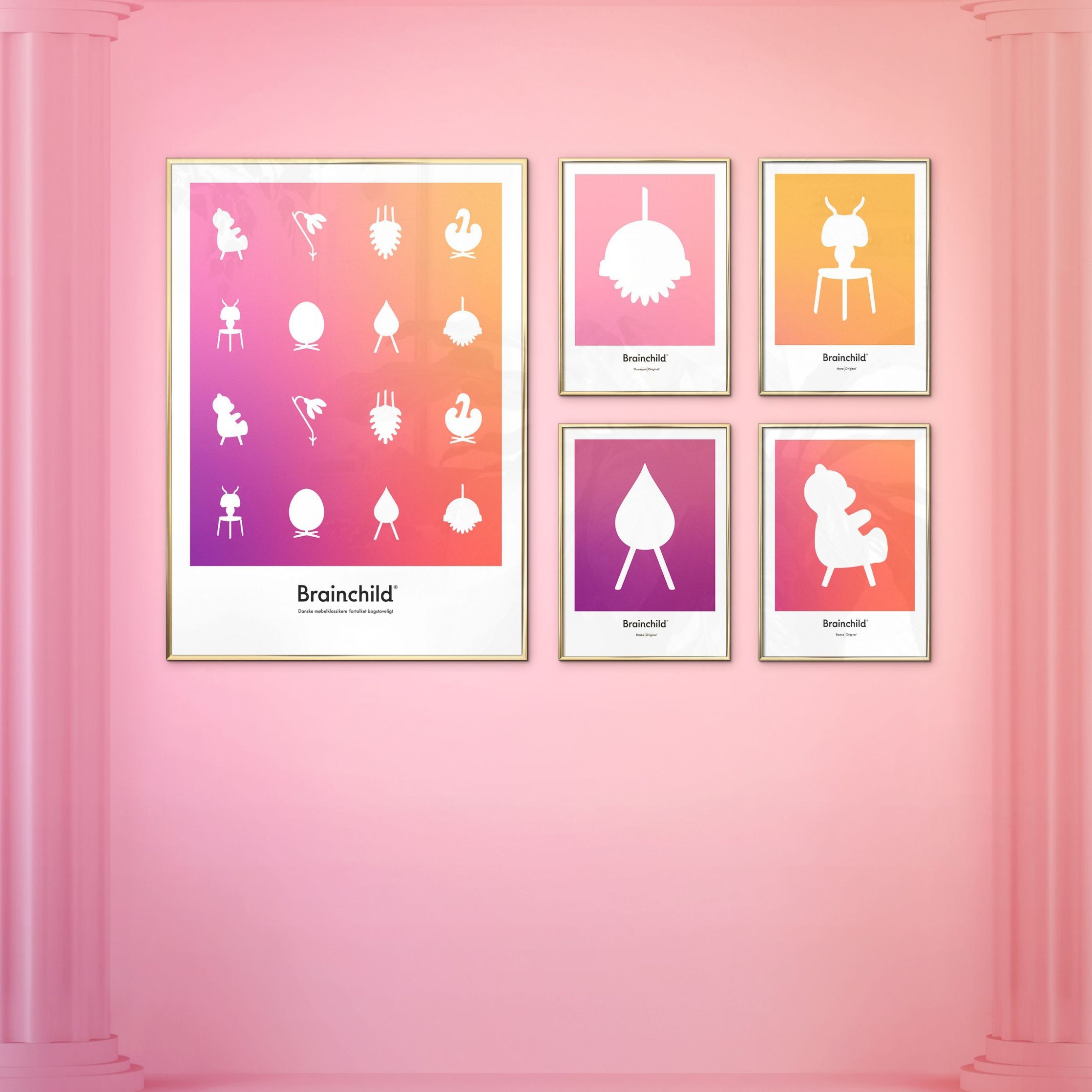 [product_category]-Brainchild Drop Design Icon Poster Without Frame A5, Purple-Brainchild-IF-51001-BRA-6
