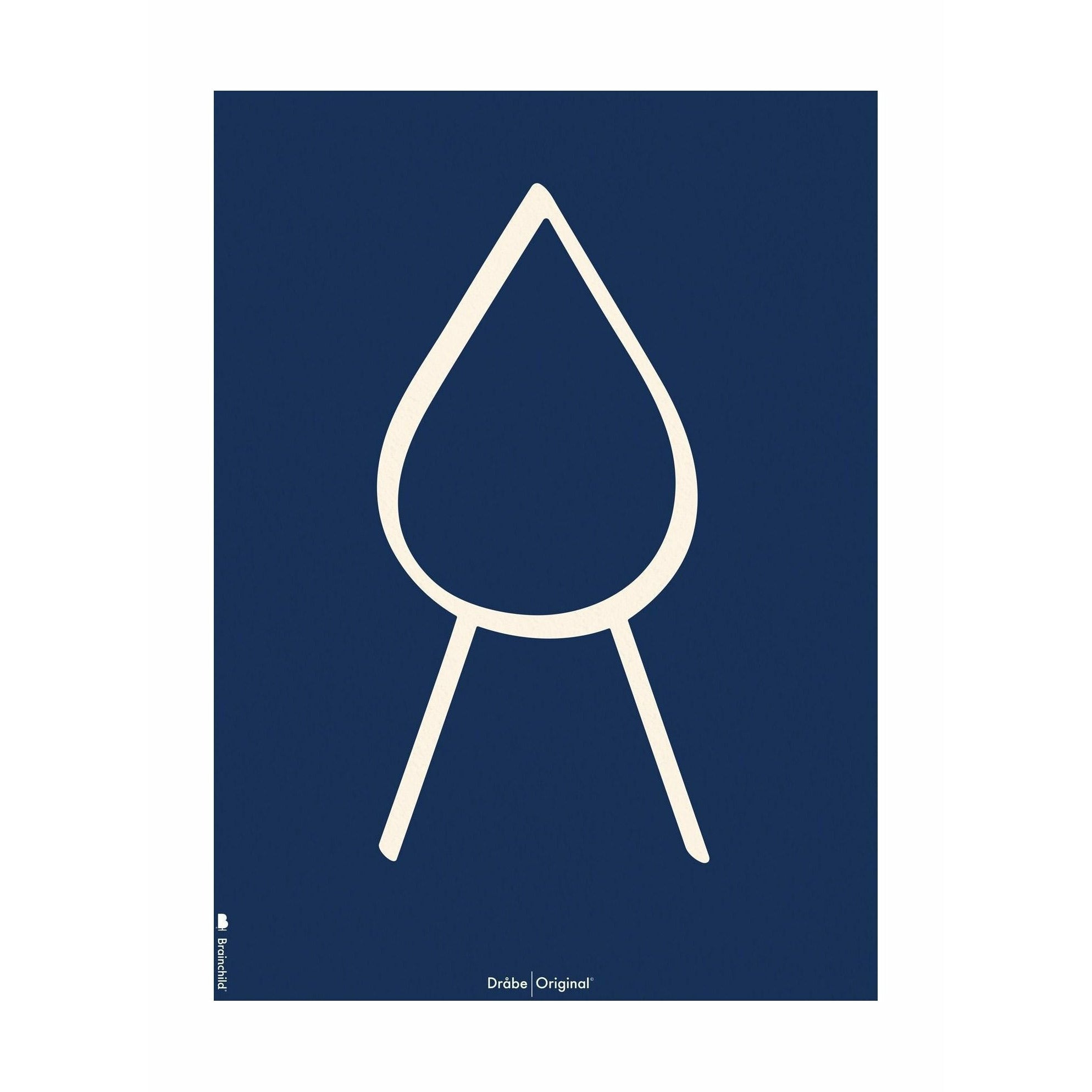 [product_category]-Brainchild Drop Line Poster Without Frame 70 X100 Cm, Blue Background-Brainchild-5713713201048-B-51004-BRA-1