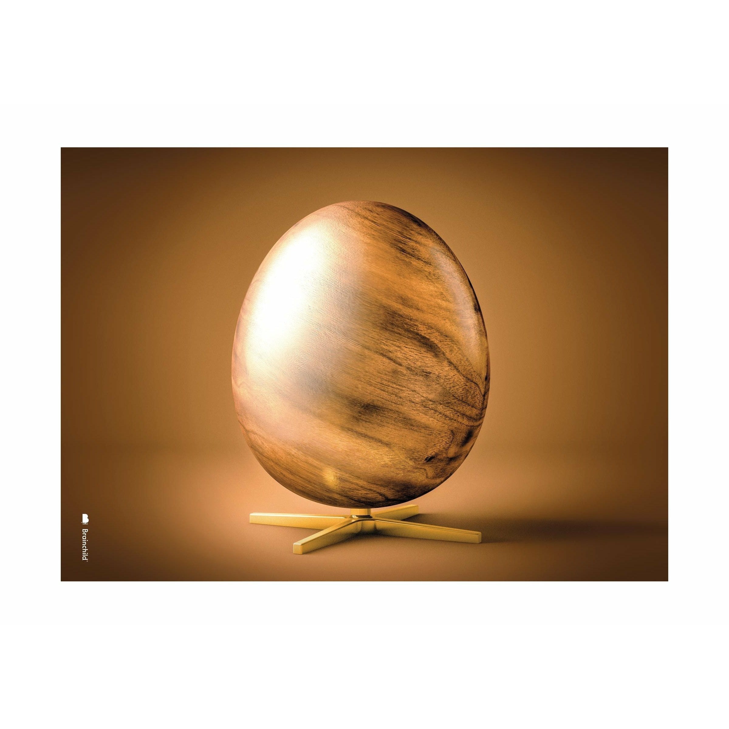 [product_category]-Brainchild Egg Cross Format Poster Without Frame 50 X70 Cm, Brown-Brainchild-18003-BRA-1