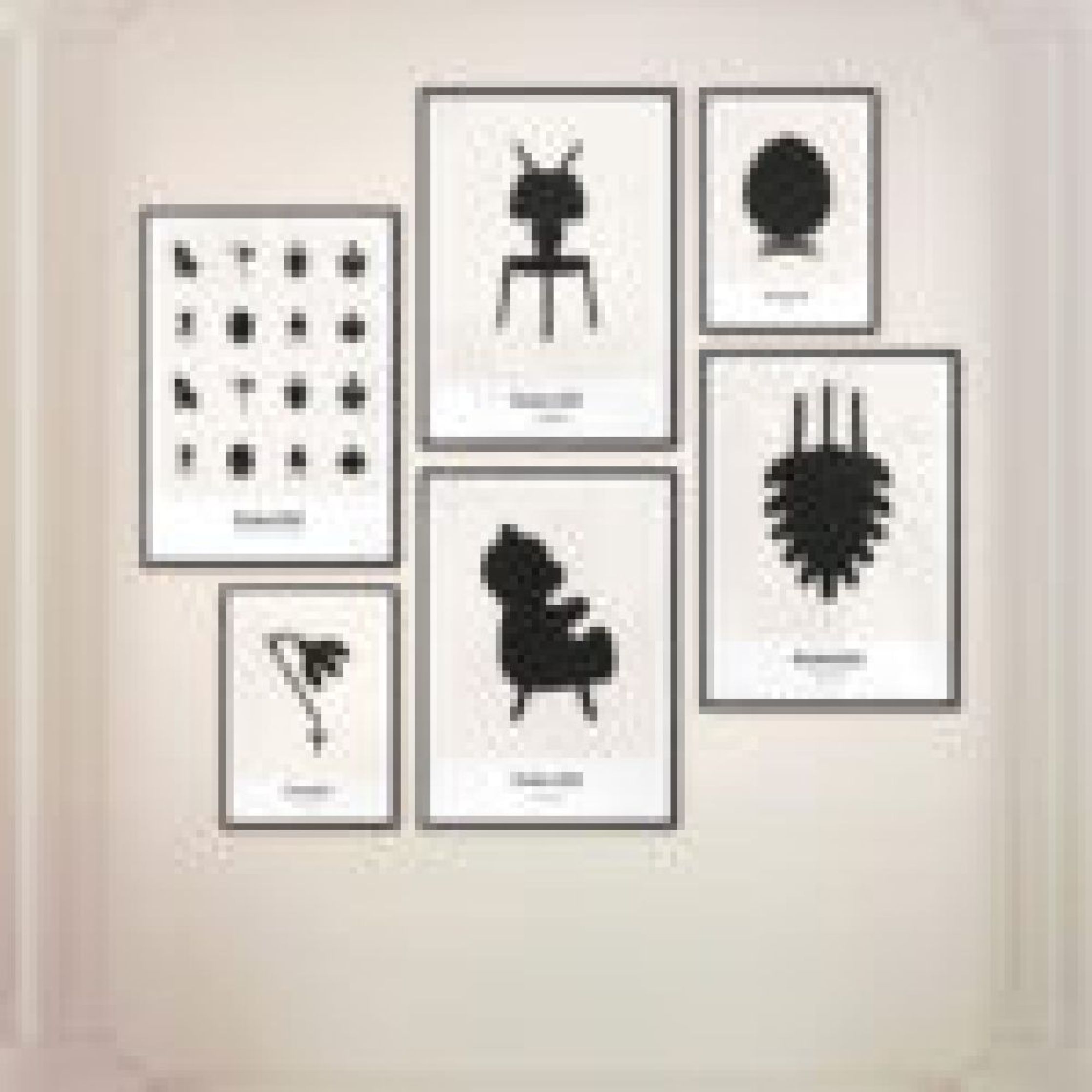 [product_category]-Brainchild Egg Design Icon Poster, Frame In Black Lacquered Wood 70 X100 Cm, Grey-Brainchild-IG-11004-C-BRA-8