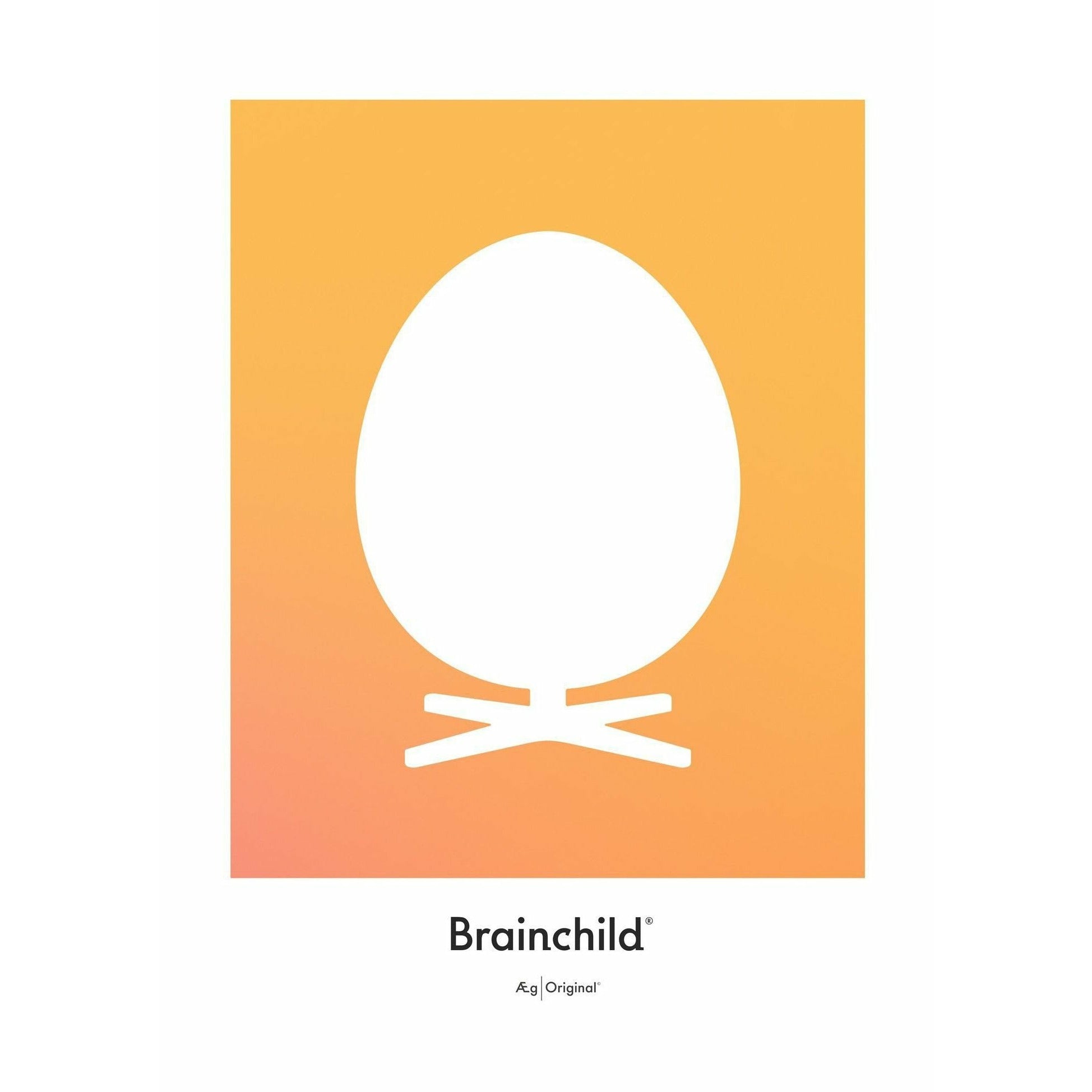 [product_category]-Brainchild Egg Design Icon Poster Without Frame 70 X100 Cm, Yellow-Brainchild-IF-11004-BRA-1