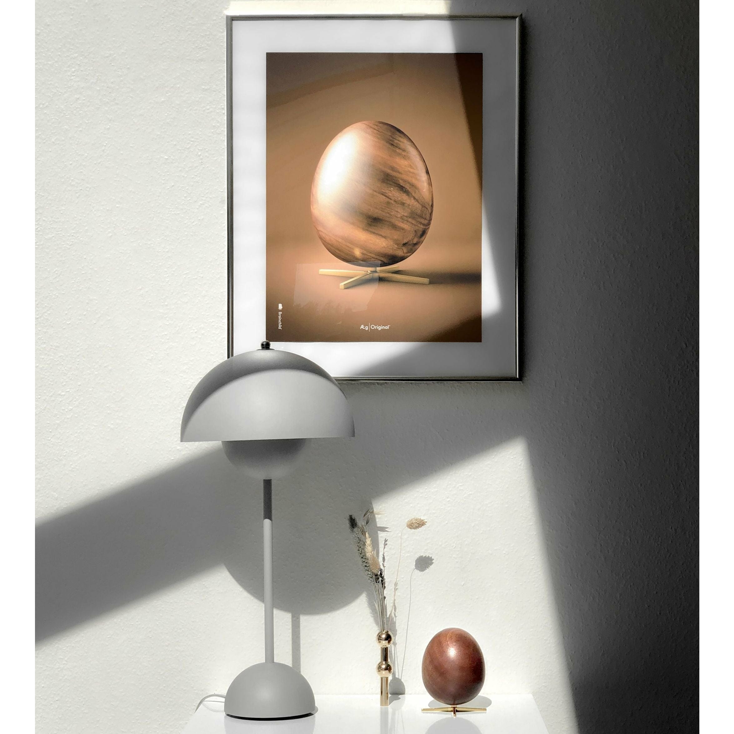 [product_category]-Brainchild Egg Figures Poster, Brass Coloured Frame 70 X100 Cm, Brown-Brainchild-11004-D-BRA-12