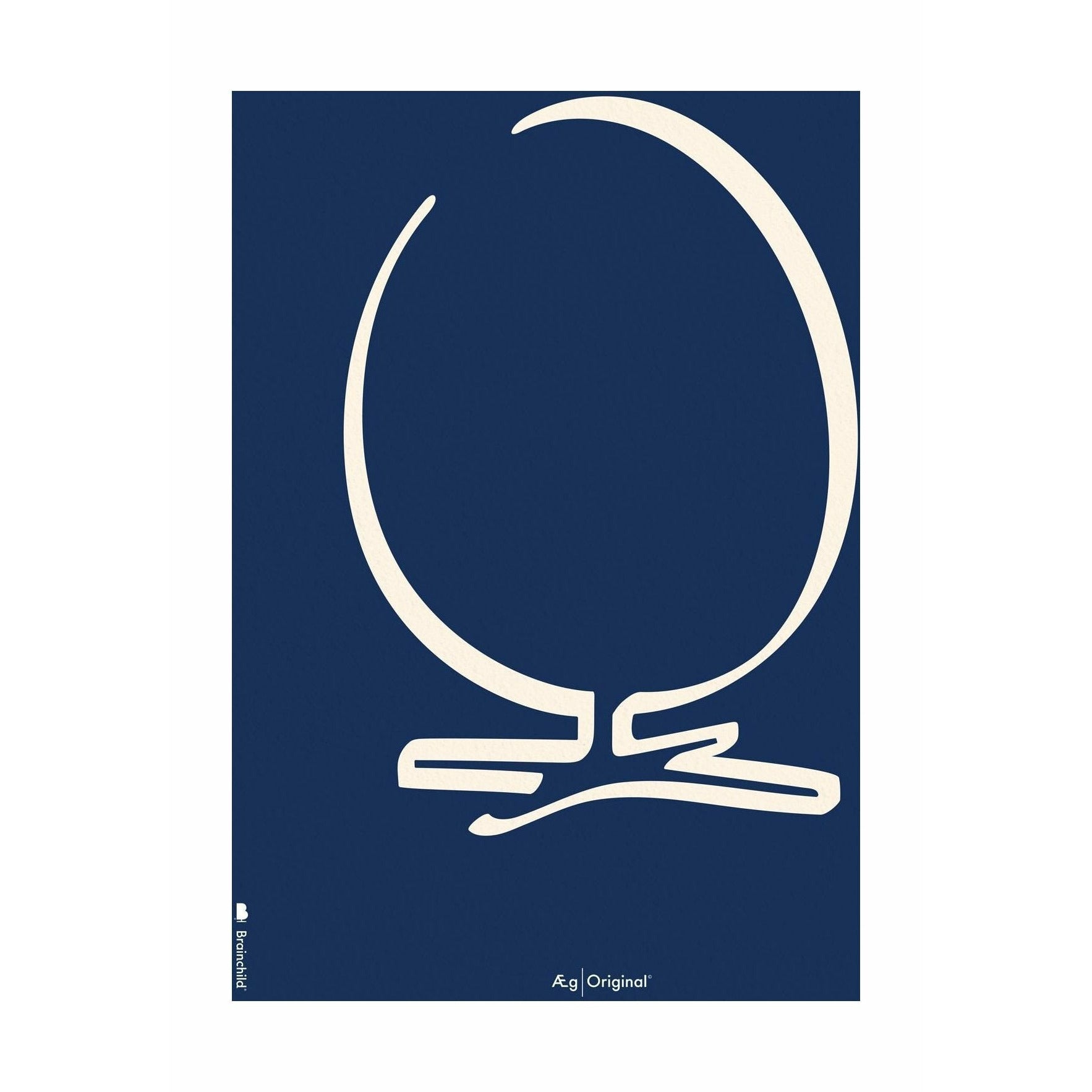 [product_category]-Brainchild Egg Line Poster Without Frame 30x40 Cm, Blue Background-Brainchild-5713713200768-B-11002-BRA-1