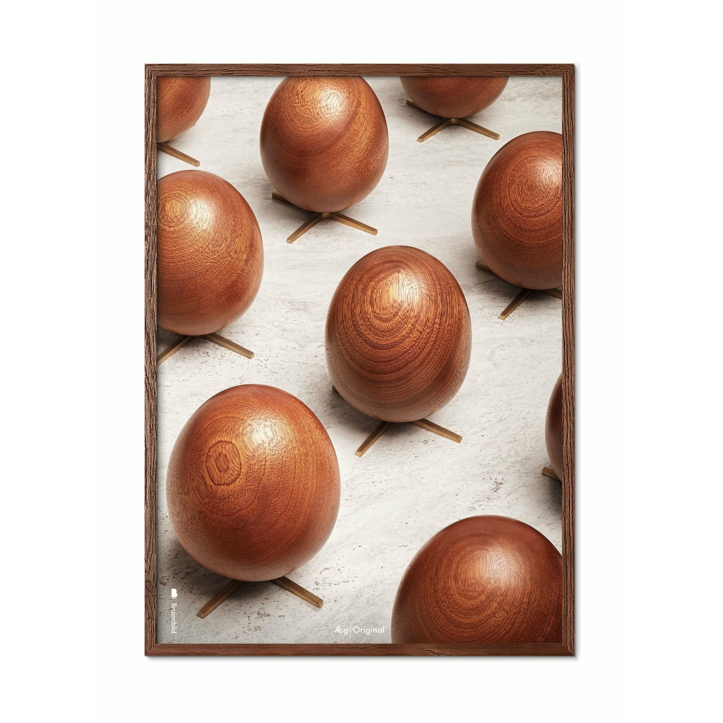 [product_category]-Brainchild Egg Parade Poster, Dark Wood Frame, A5-Brainchild-PA-11001-B-BRA-1