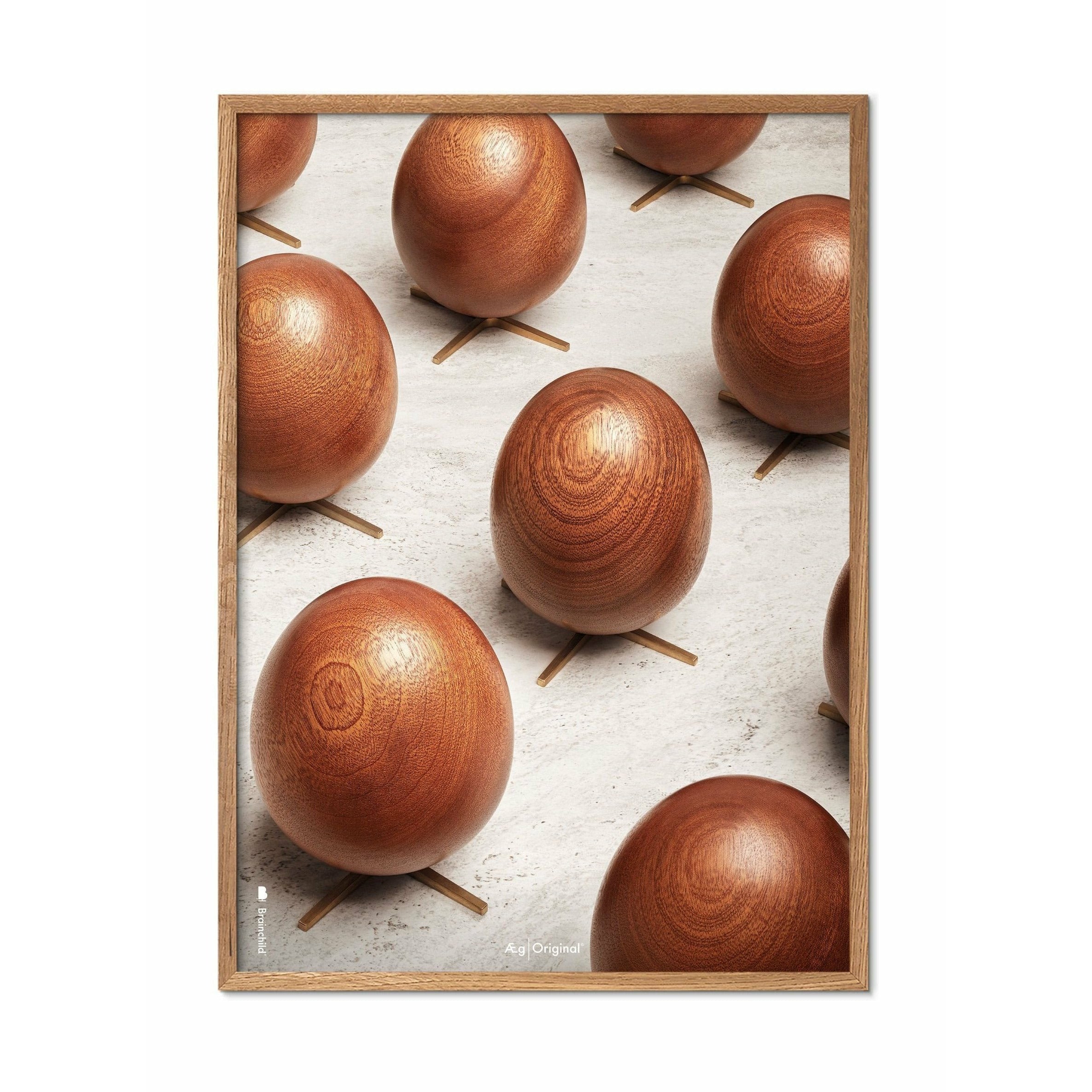 [product_category]-Brainchild Egg Parade Poster, Frame Made Of Light Wood, 30x40 Cm-Brainchild-PA-11002-A-BRA-1