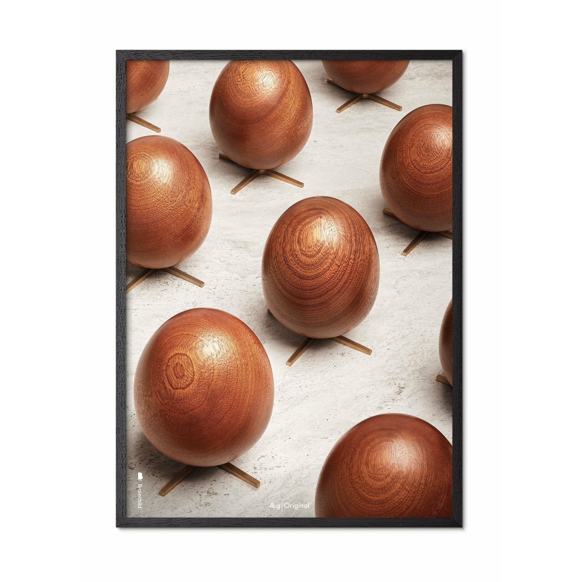 [product_category]-Brainchild Eierparade Poster, Frame Made Of Black Lacquered Wood, 30x40 Cm-Brainchild-PA-11002-C-BRA-1