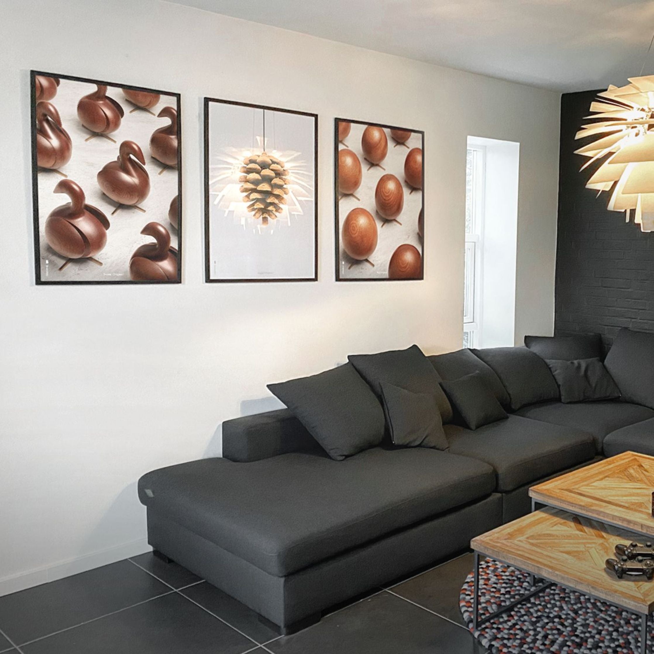 [product_category]-Brainchild Eierparade Poster, Frame Made Of Black Lacquered Wood, 70x100 Cm-Brainchild-PA-11004-C-BRA-3
