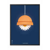 brainchild Blomsterpotte Classic Plakat ramme lavet af sortlakeret træ 30x40 cm mørkeblå baggrund