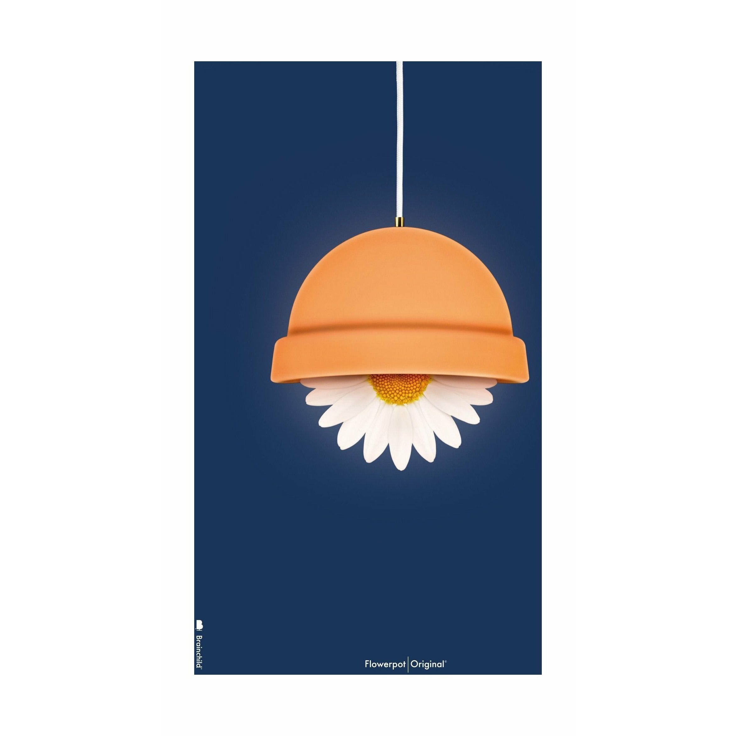 [product_category]-Brainchild Flowerpot Classic Poster Without Frame 30x40 Cm, Dark Blue Background-Brainchild-82002-BRA-1