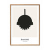  Flowerpot Design Icon Poster Frame Made Of Light Wood A5 Grey