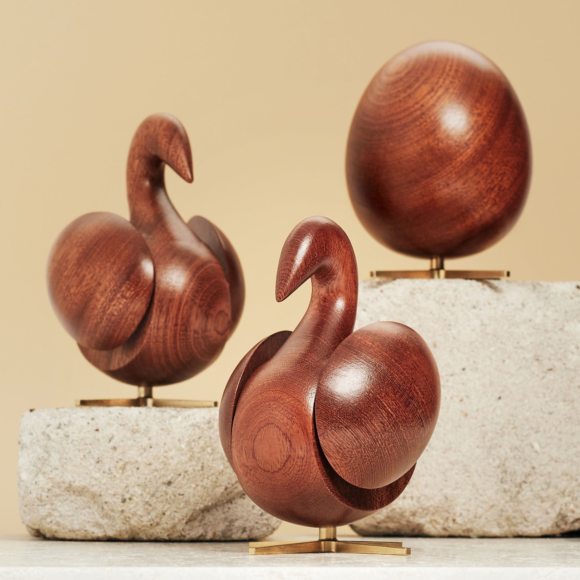 [product_category]-Brainchild Of The Swan Wooden Figure Mahogany, Brass Base-Brainchild-5713713017986-2001-BRA-10