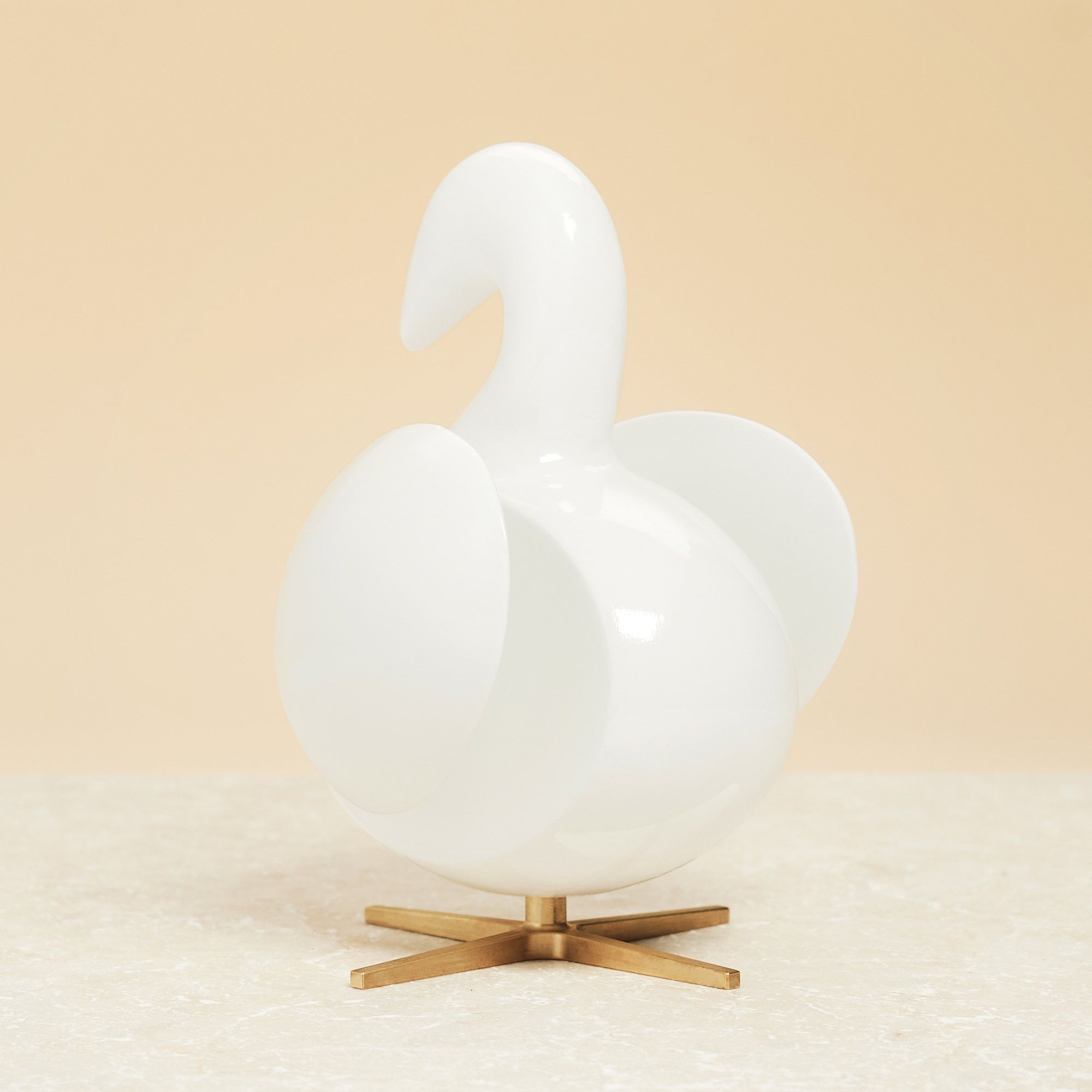 [product_category]-Brainchild Of The Swan Wooden Figure Mahogany White, Brass Base-Brainchild-5713713017962-2003-BRA-5