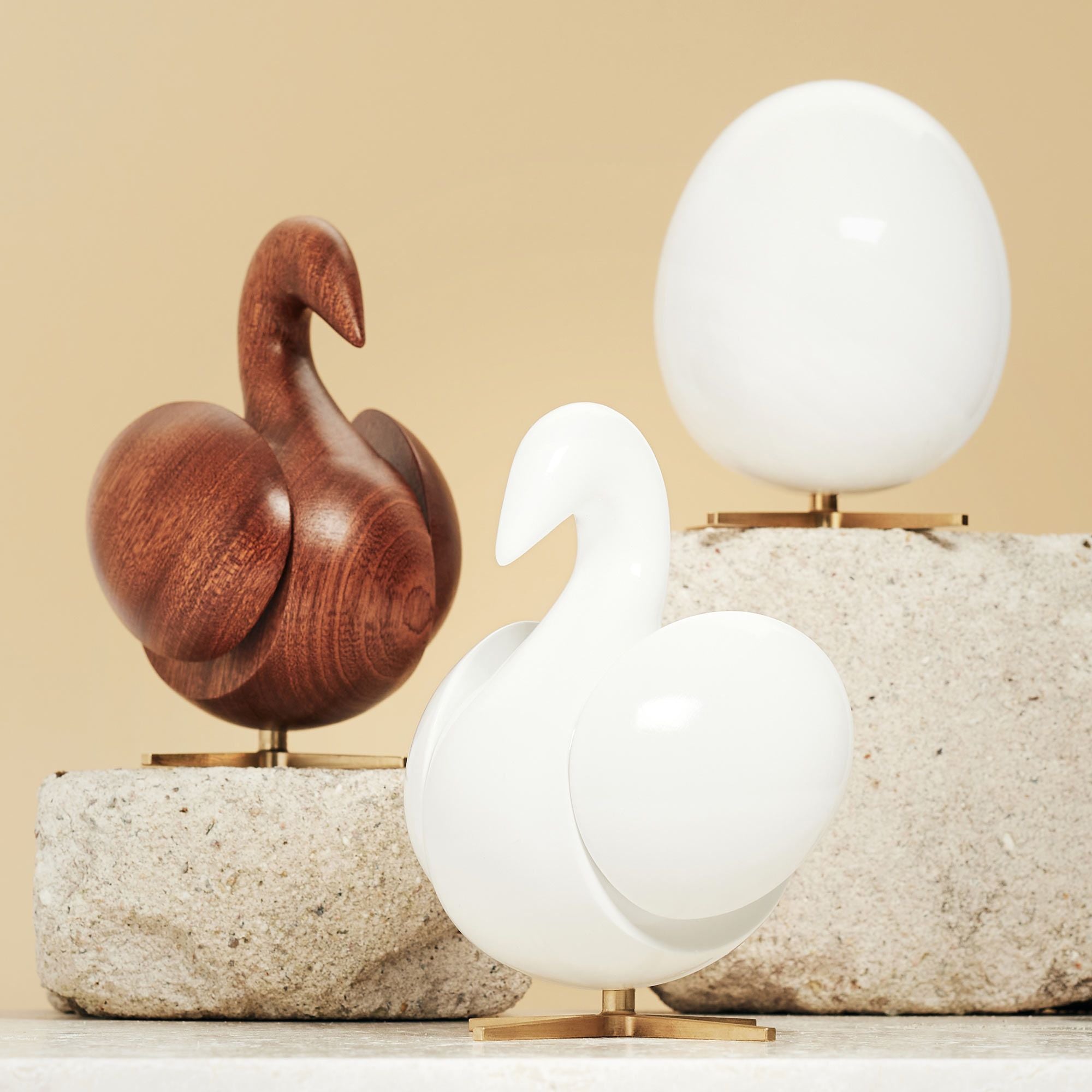 [product_category]-Brainchild Of The Swan Wooden Figure Mahogany White, Brass Base-Brainchild-5713713017962-2003-BRA-7