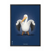 brainchild Pelikan Classic Plakat ramme i sort lakeret træ A5 mørkeblå baggrund