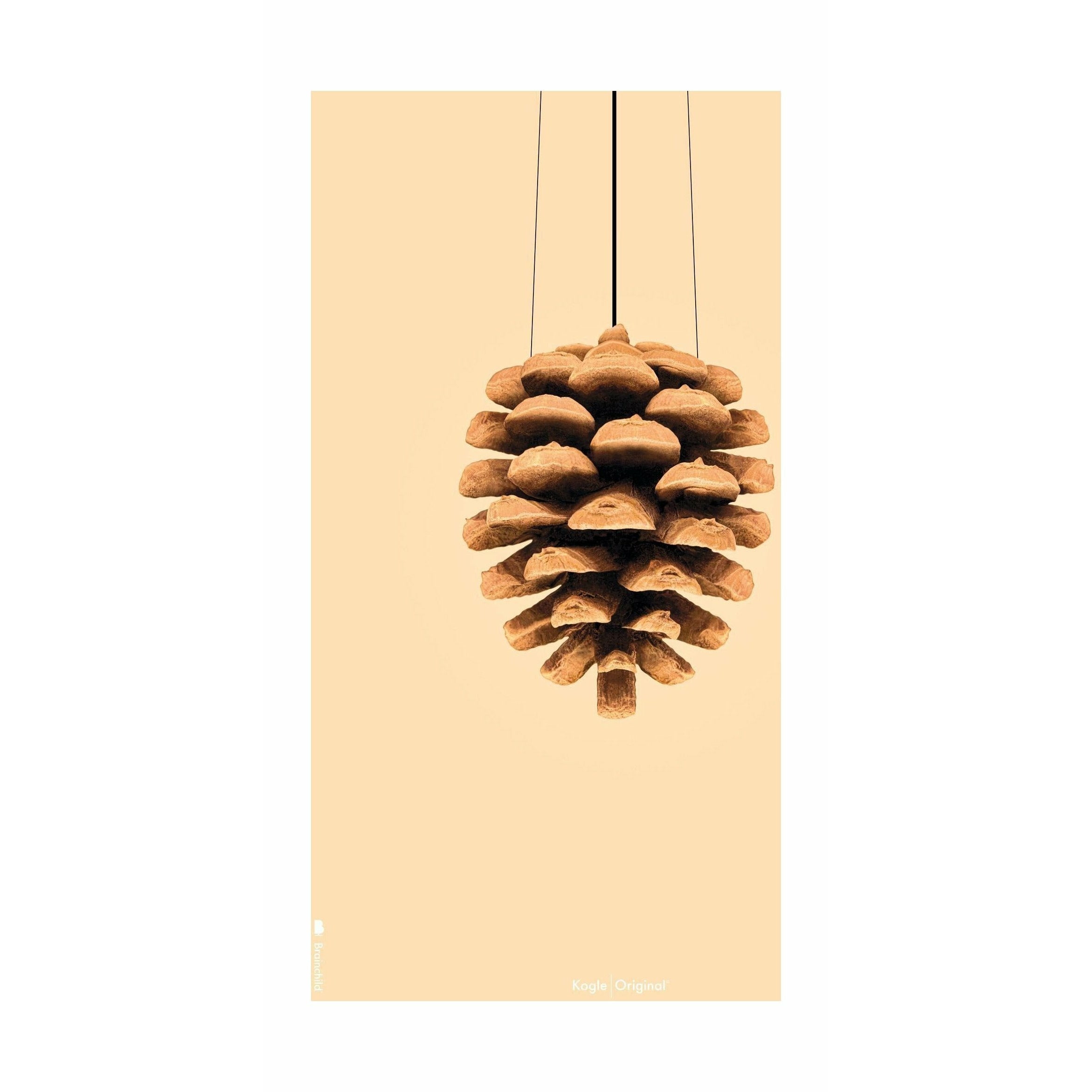 [product_category]-Brainchild Pine Cone Classic Poster Without Frame 30x40 Cm, Sand Colored Background-Brainchild-5713713024663-21002-BRA-1