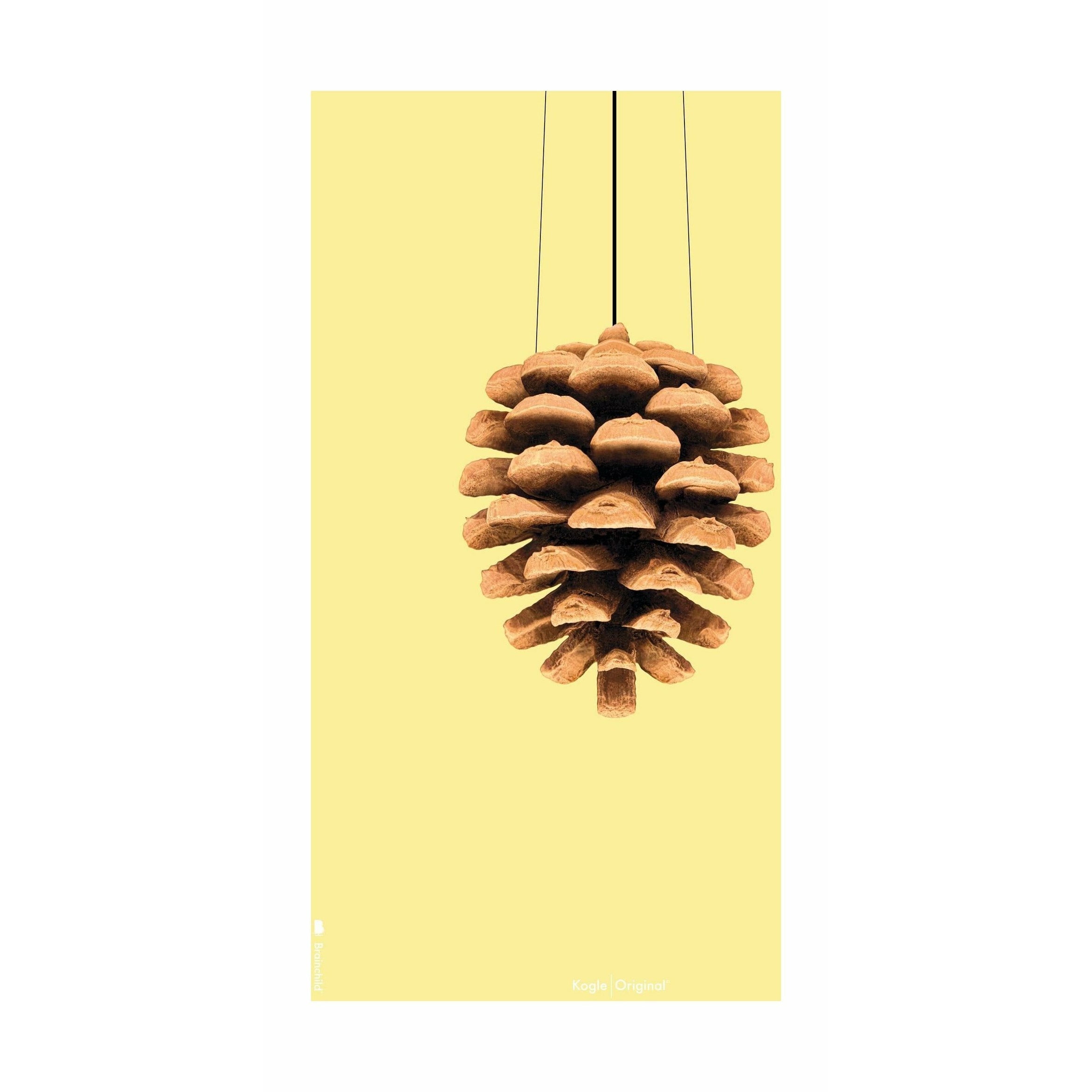 [product_category]-Brainchild Pine Cone Classic Poster Without Frame 50x70 Cm, Yellow Background-Brainchild-5713713200341-24003-BRA-1