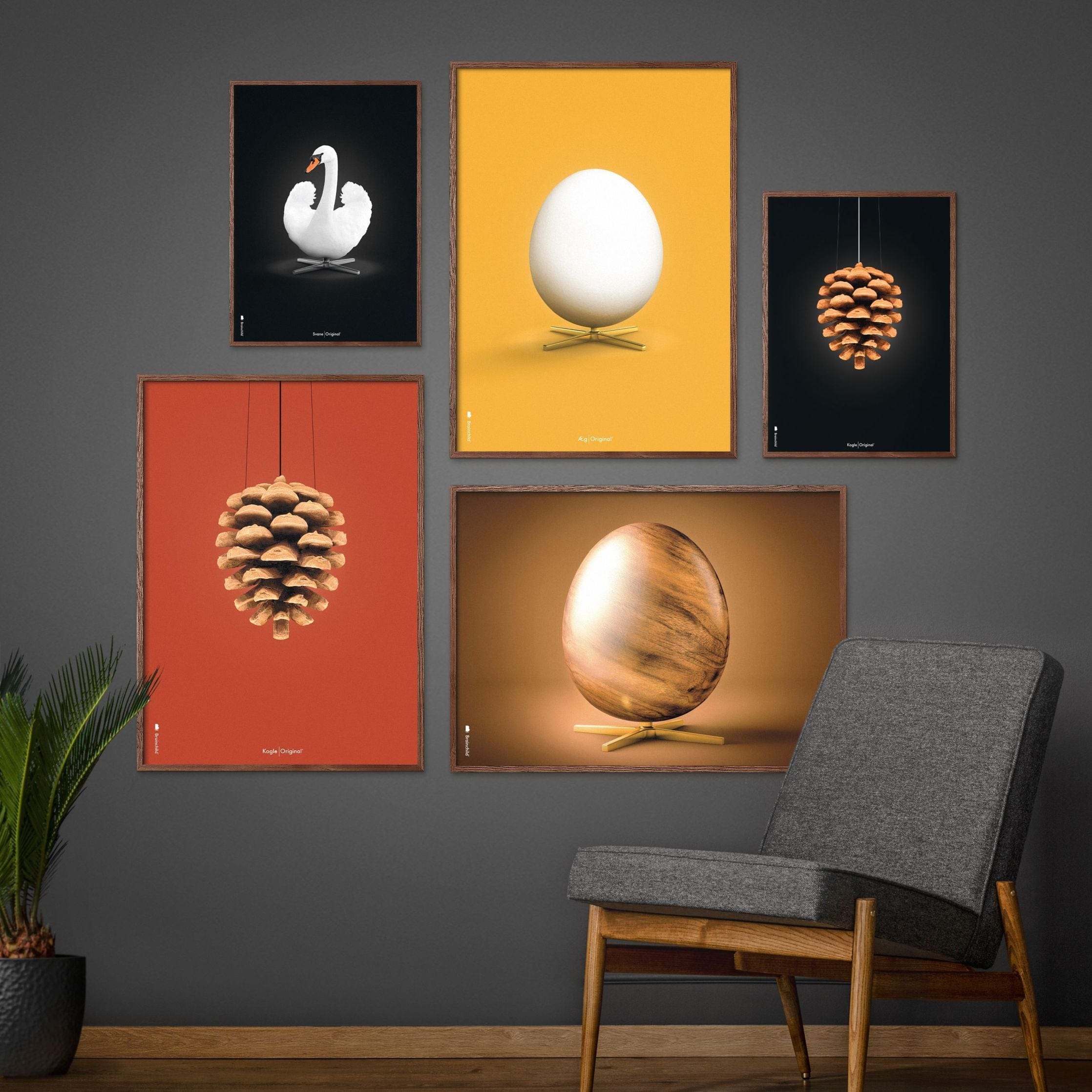 [product_category]-Brainchild Pine Cone Classic Poster Without Frame A5, Black Background-Brainchild-5713713018051-23001-BRA-11
